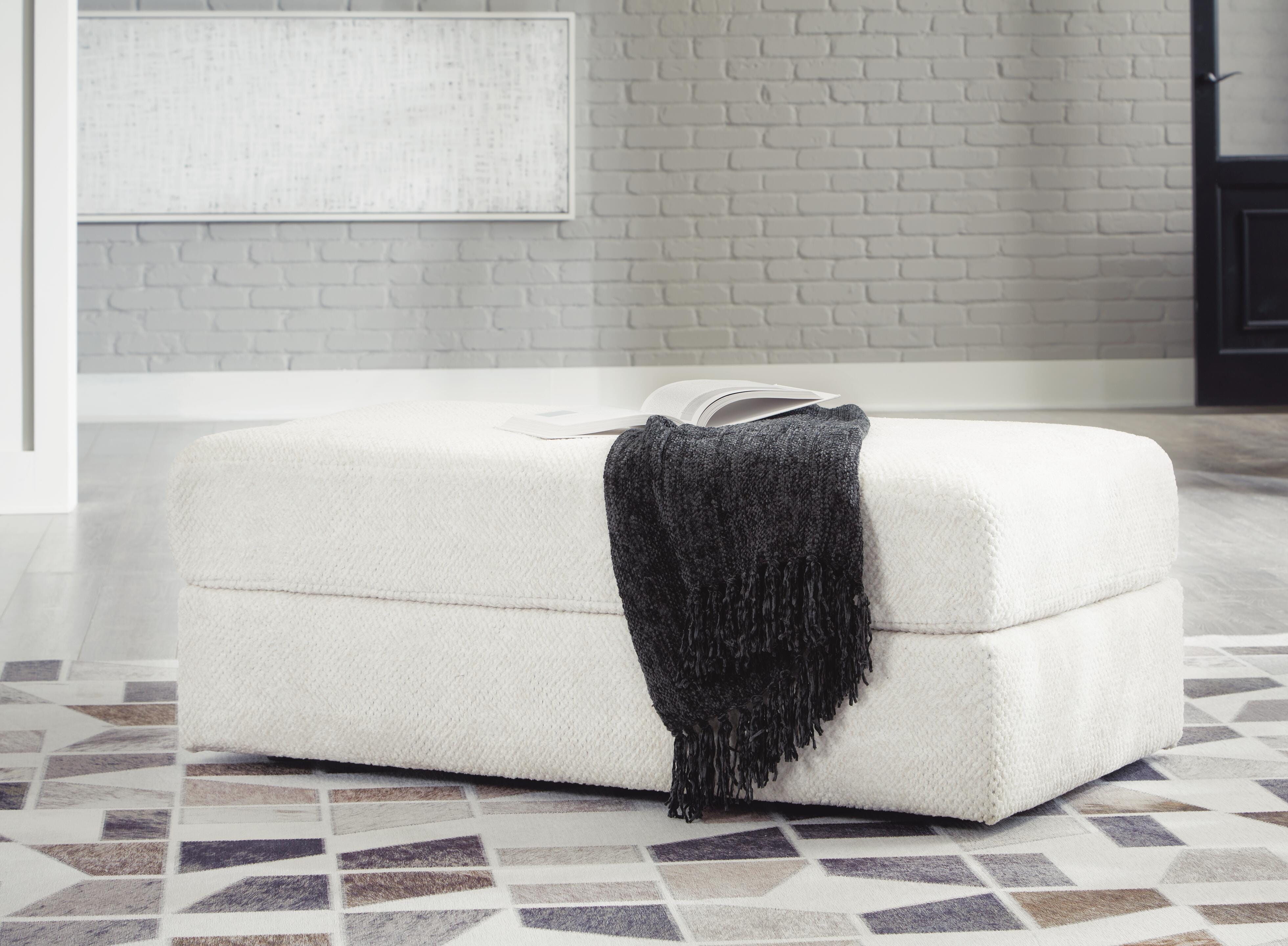 Dar Furniture - Ashley Furniture - Karinne Oversized Accent Ottoman - Oversized Accent Ottoman / Linen - 3140308