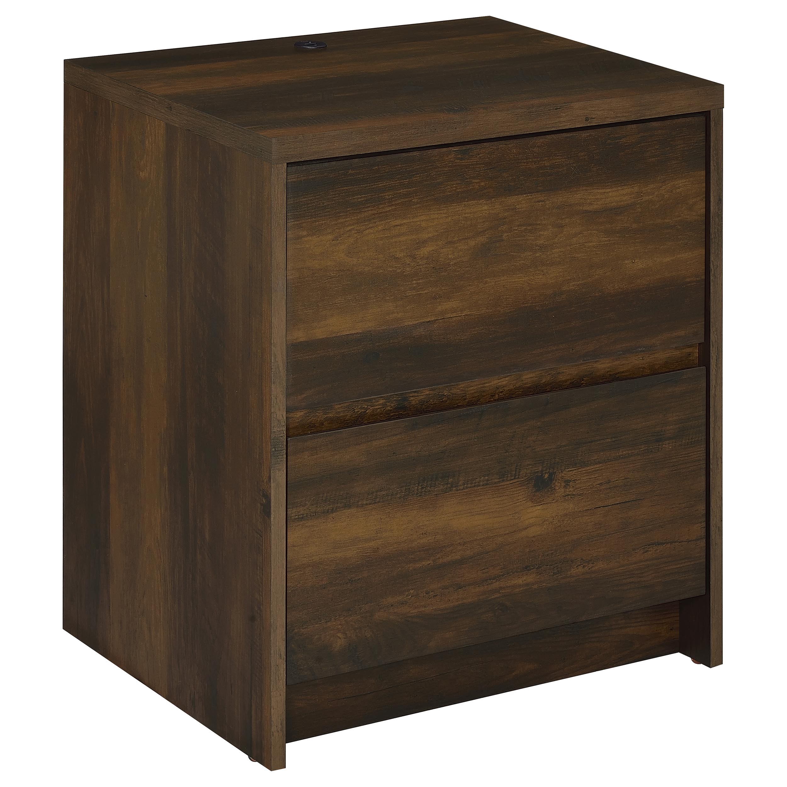 Dar Furniture - Coaster - Westpark 2-drawer Nightstand LED Lights and USB Dark Pine - 315882