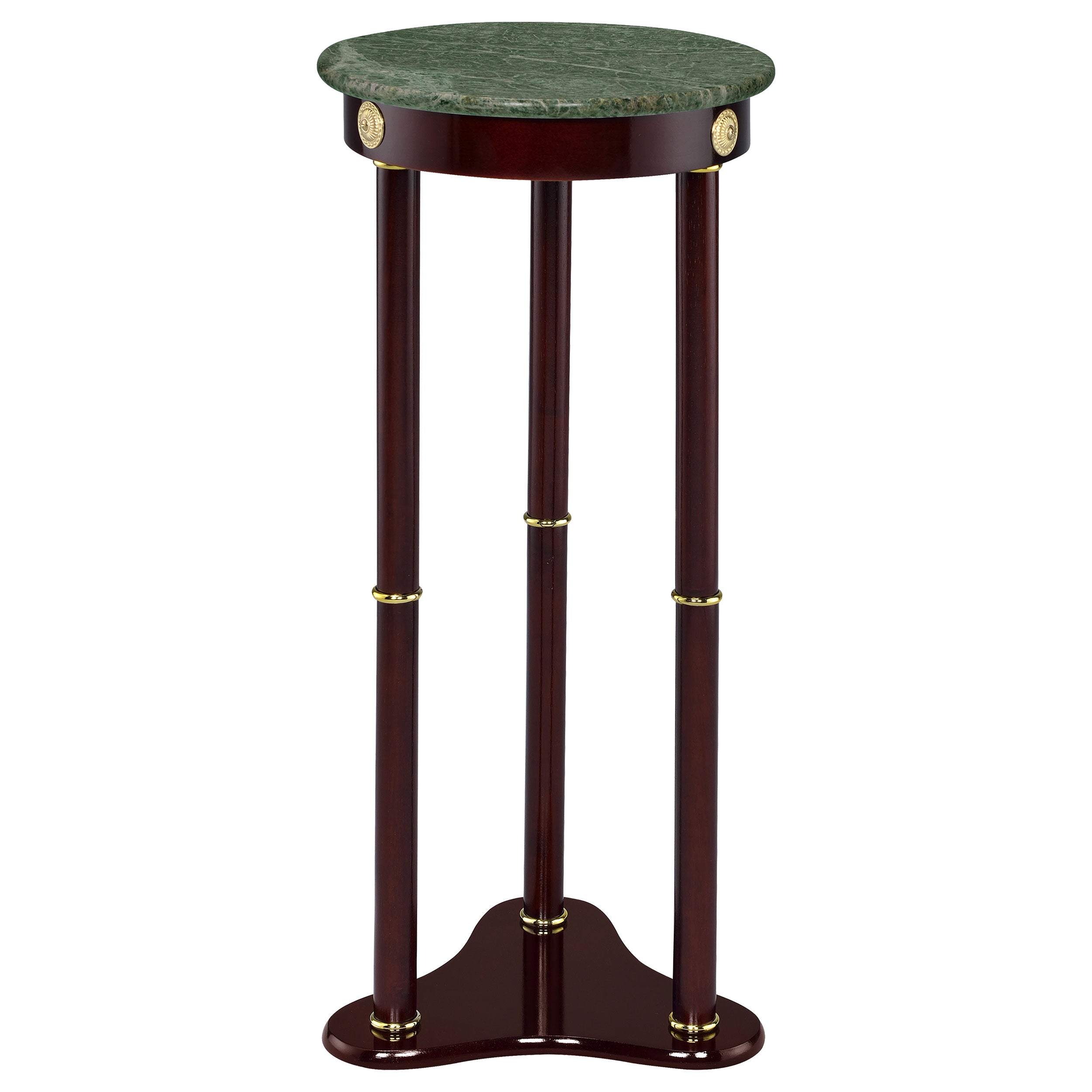 Edie Round Marble Top Plant Stand Merlot