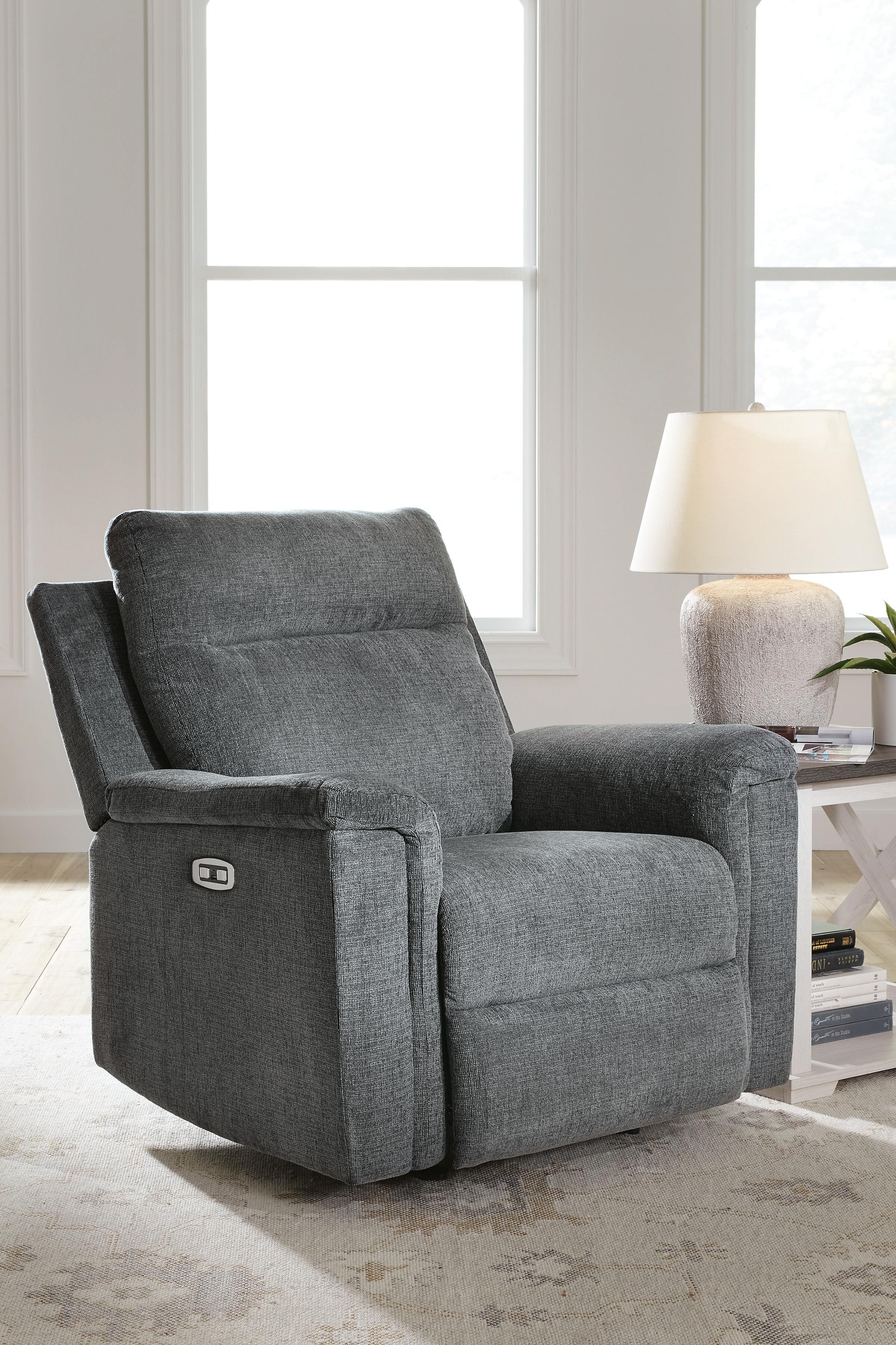 Dar Furniture - Ashley Furniture - Barnsana Power Recliner - Power Rocker Recliner / Gravel - 3320298
