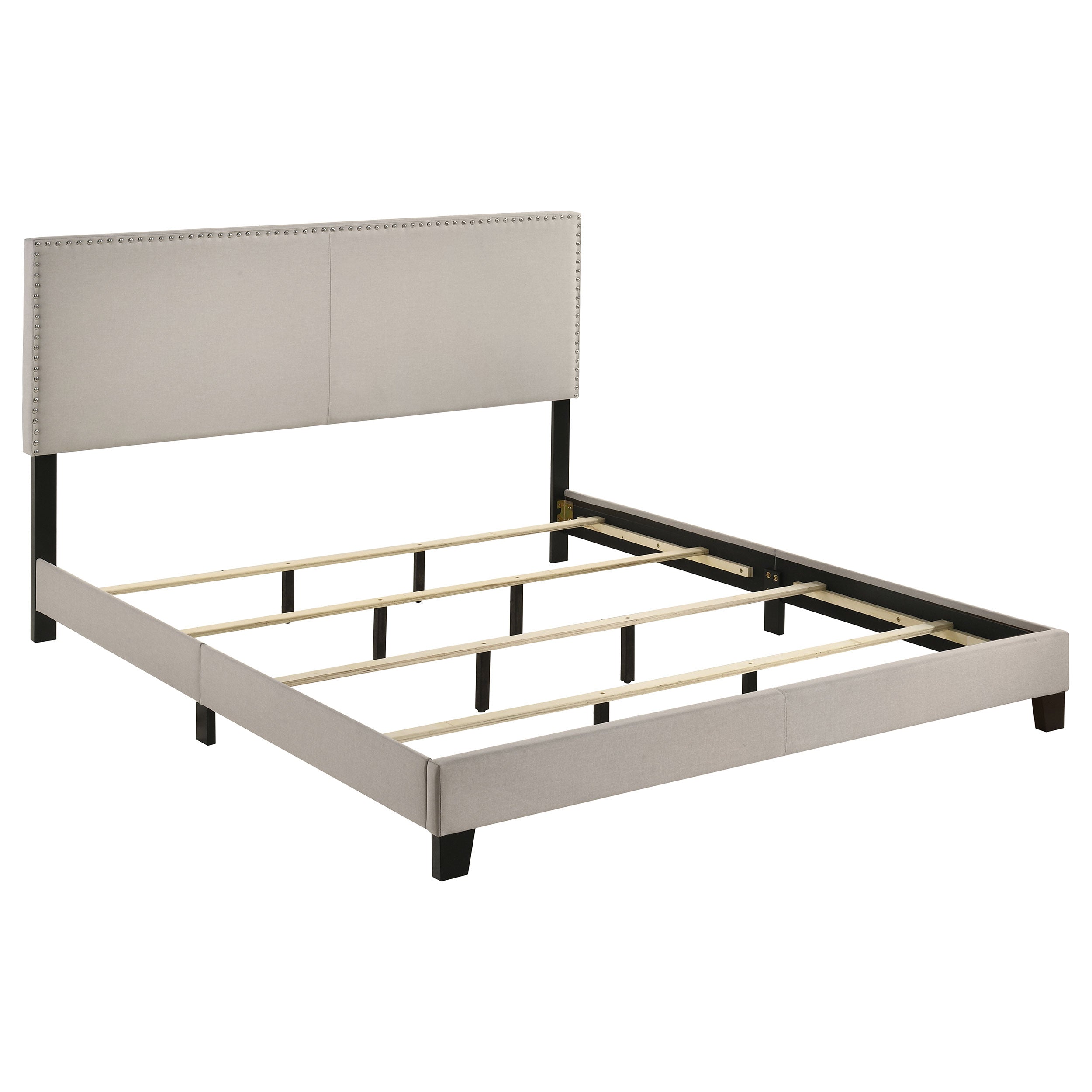 Dar Furniture - Coaster - Boyd Upholstered California King Panel Bed Ivory - 350051KW