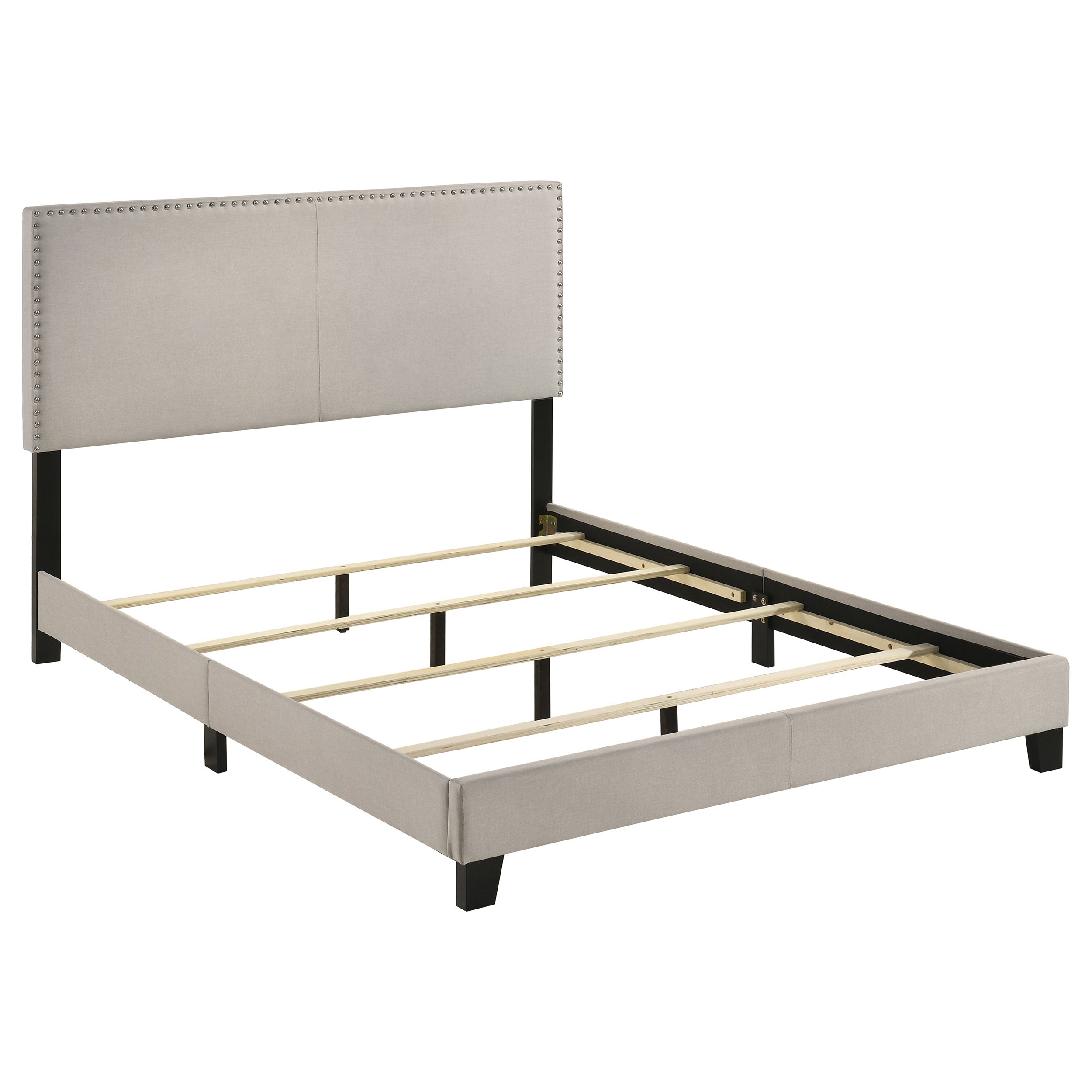 Dar Furniture - Coaster - Boyd Upholstered Queen Panel Bed Ivory - 350051Q