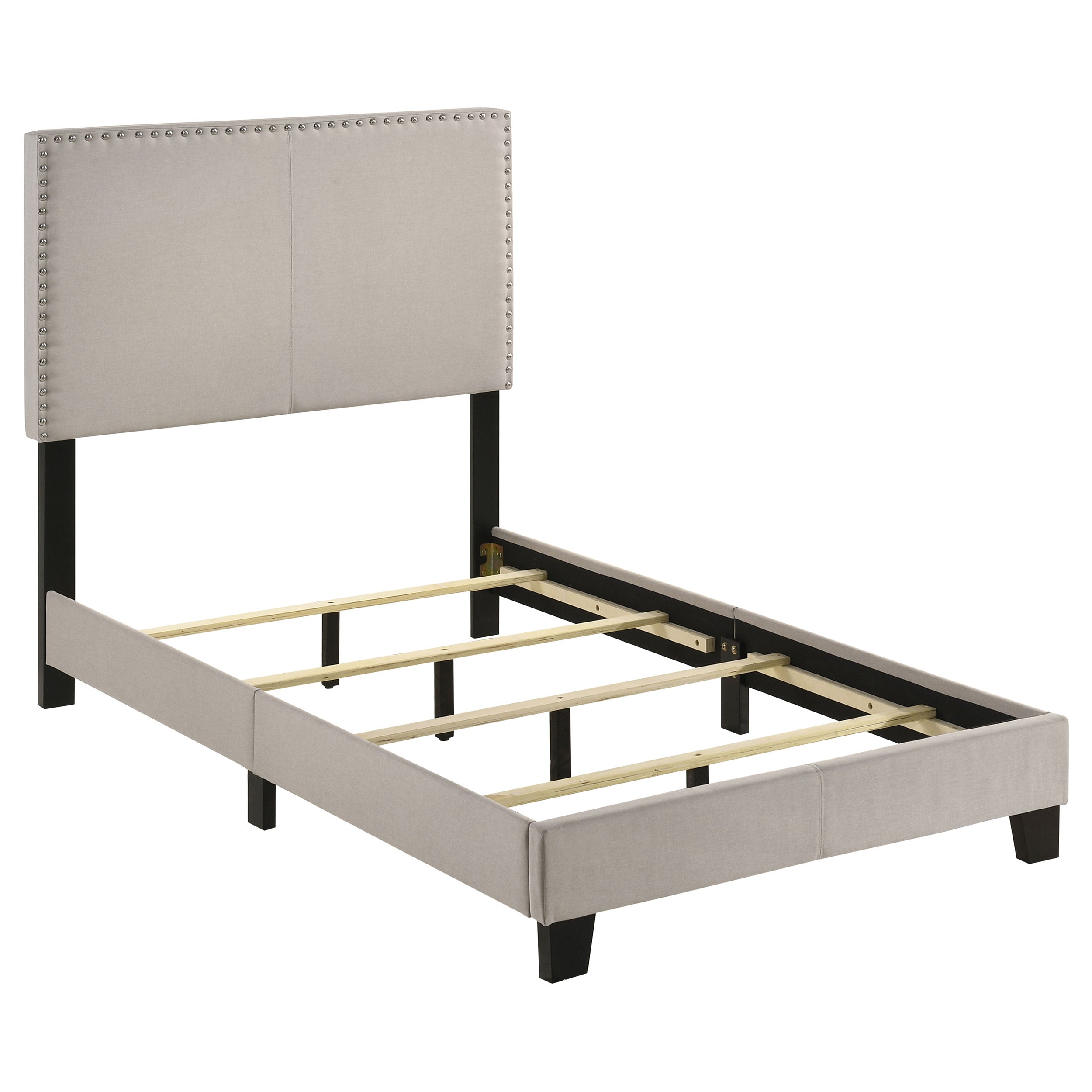 Dar Furniture - Coaster - Boyd Upholstered Twin Panel Bed Ivory - 350051T