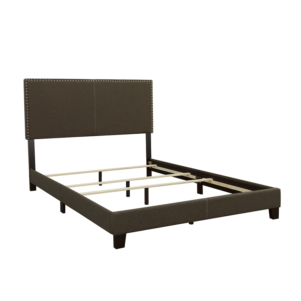Dar Furniture - Coaster - Boyd Upholstered Queen Panel Bed Charcoal - 350061Q