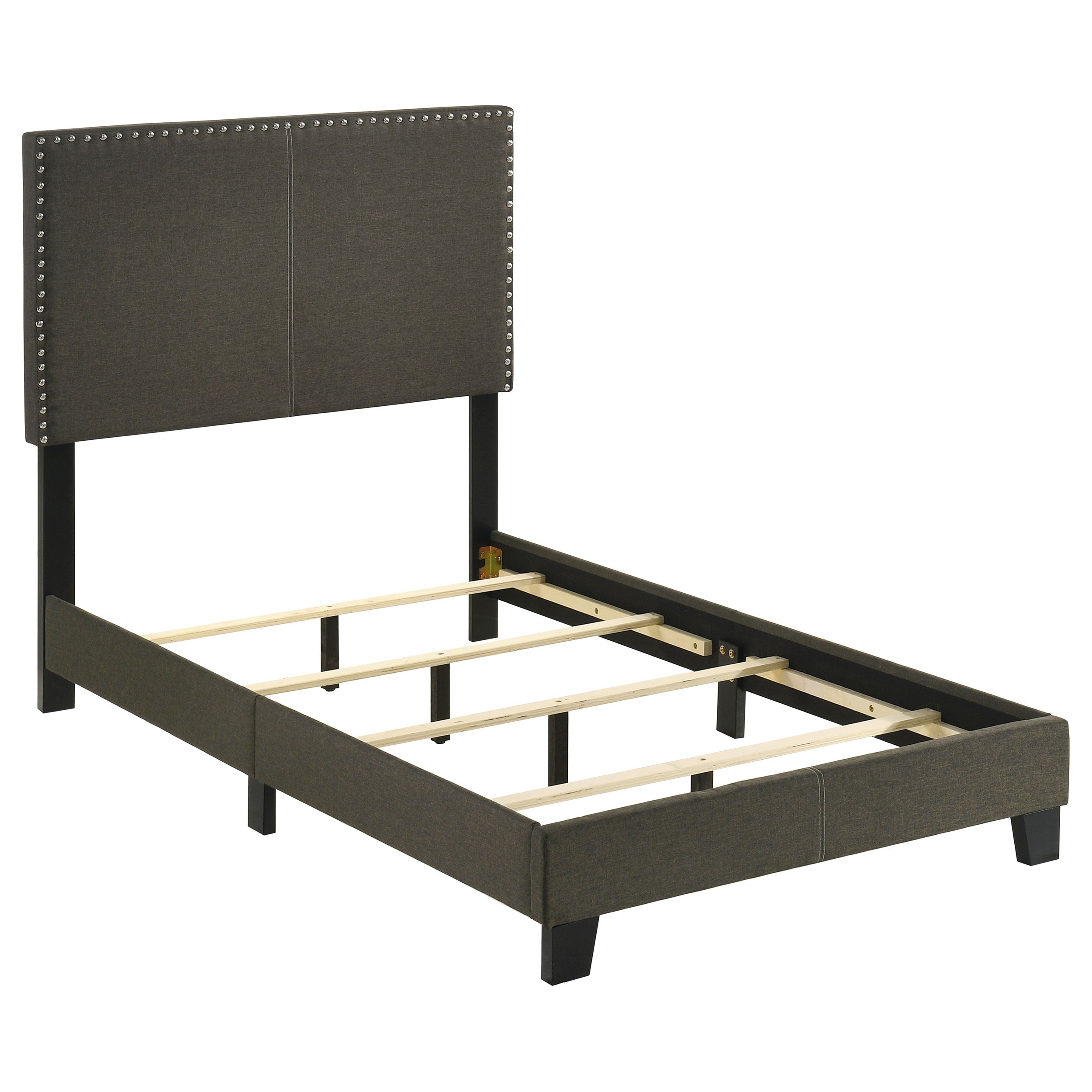 Dar Furniture - Coaster - Boyd Upholstered Twin Panel Bed Charcoal - 350061T