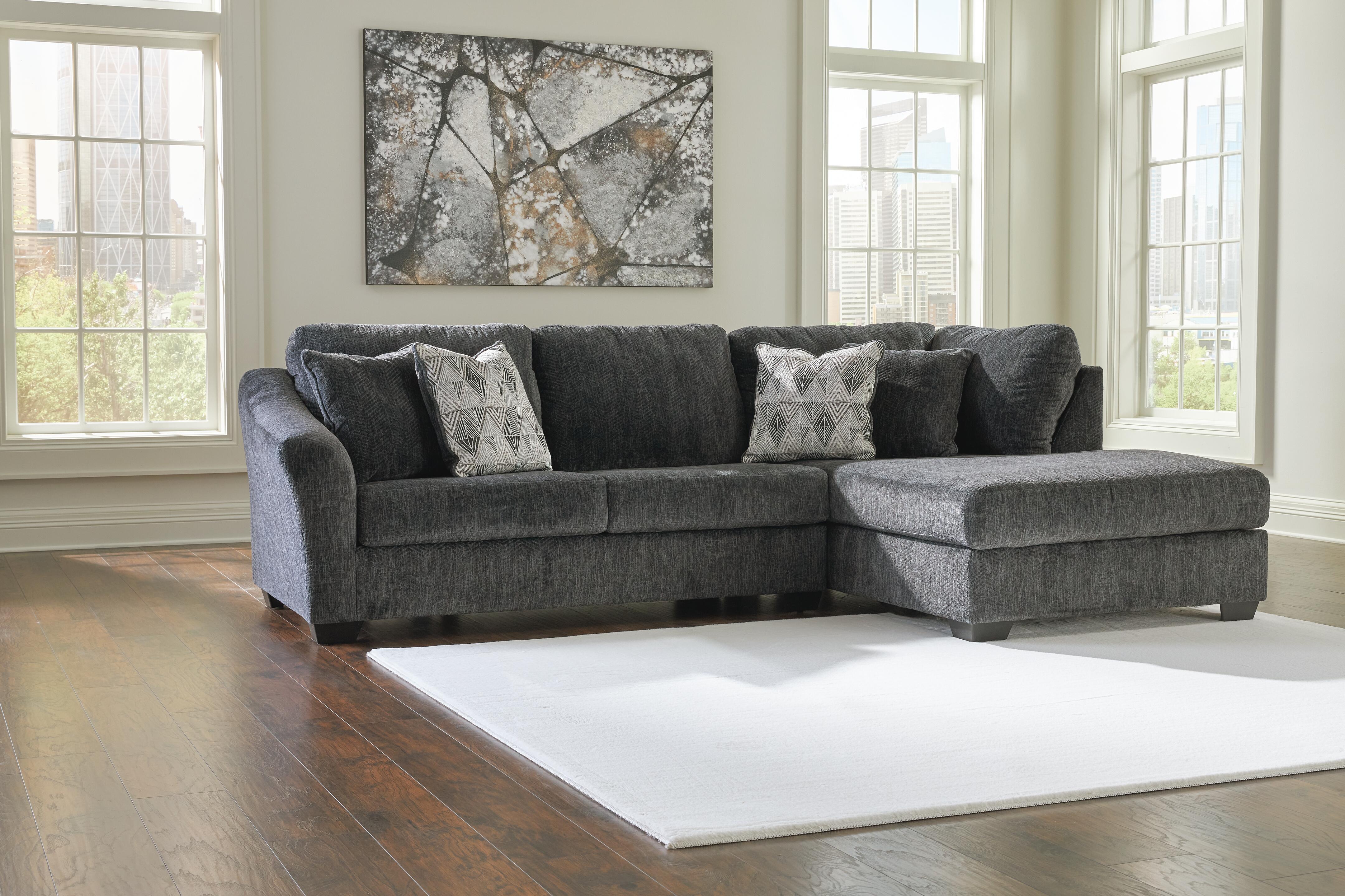 Dar Furniture - Ashley Furniture - Biddeford 2-Piece Sectional with Chaise - LAF 2-Piece Sectional with Chaise / Shadow - 35504S2