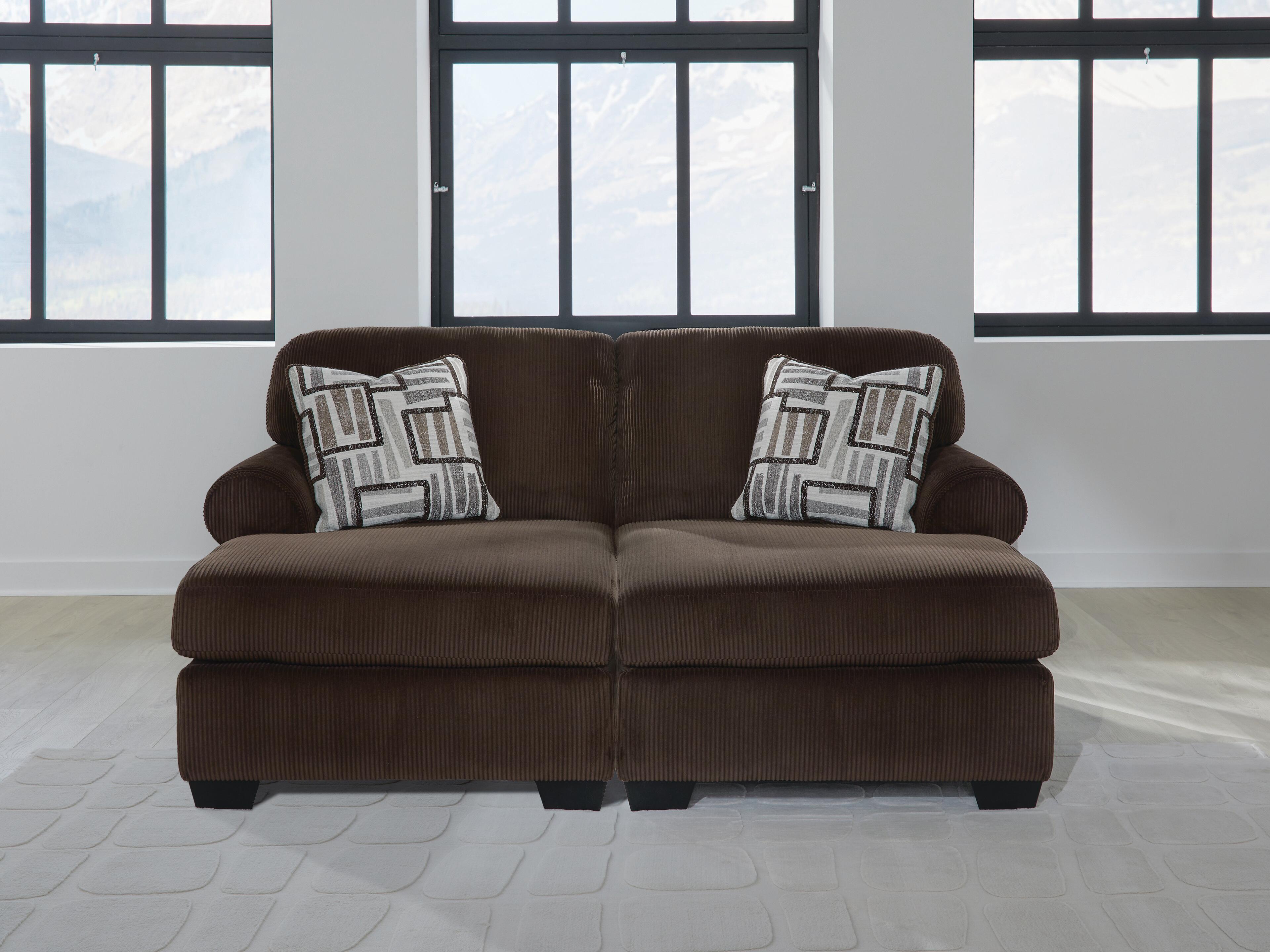 Dar Furniture - Ashley Furniture - Kimlee 2-Piece Super Chaise - RAF 2-Piece Super Chaise / Chocolate - PC35603S4