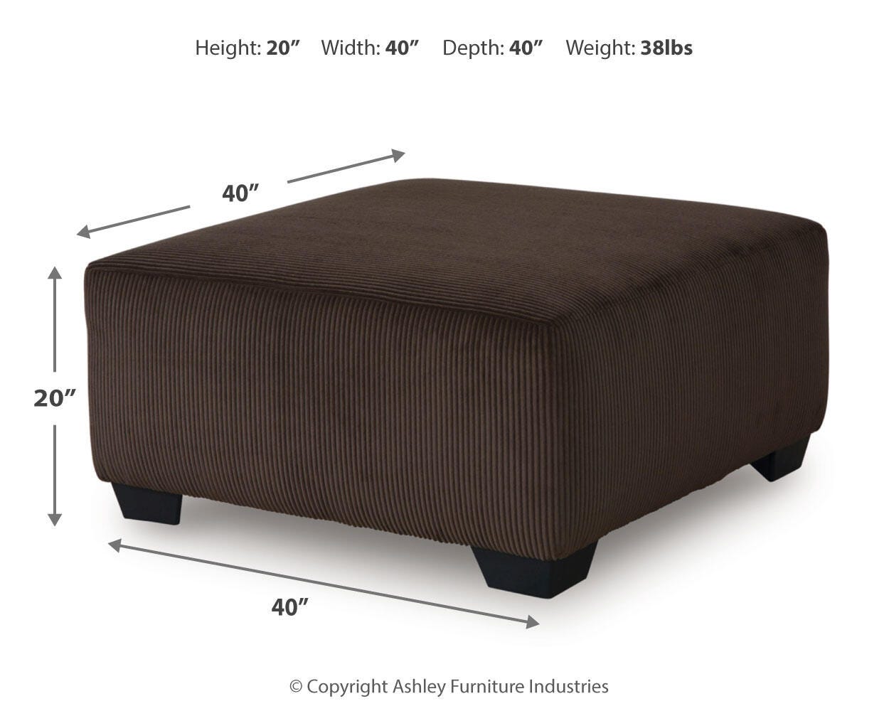 Kimlee Oversized Accent Ottoman