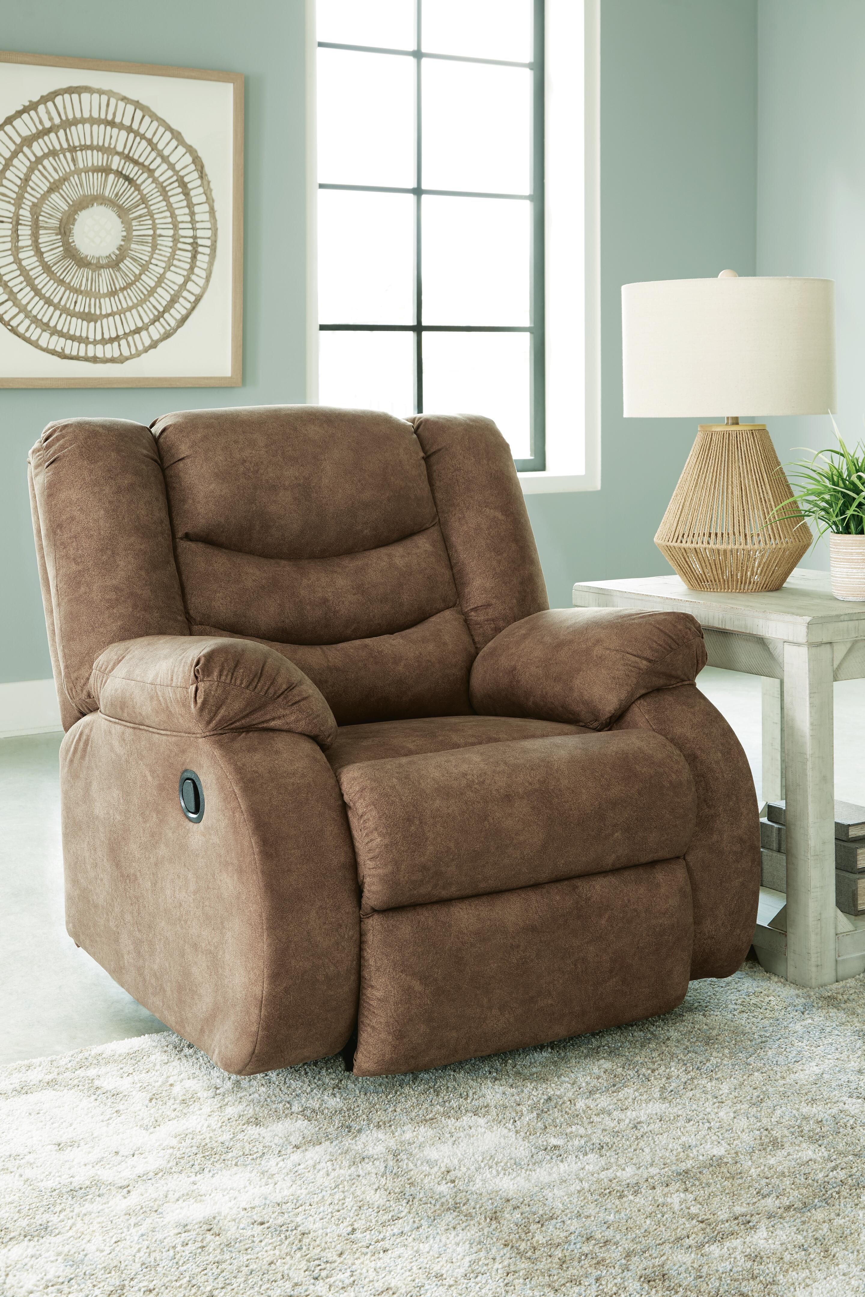 Dar Furniture - Ashley Furniture - Partymate Recliner - Rocker Recliner / Brindle - 3690225