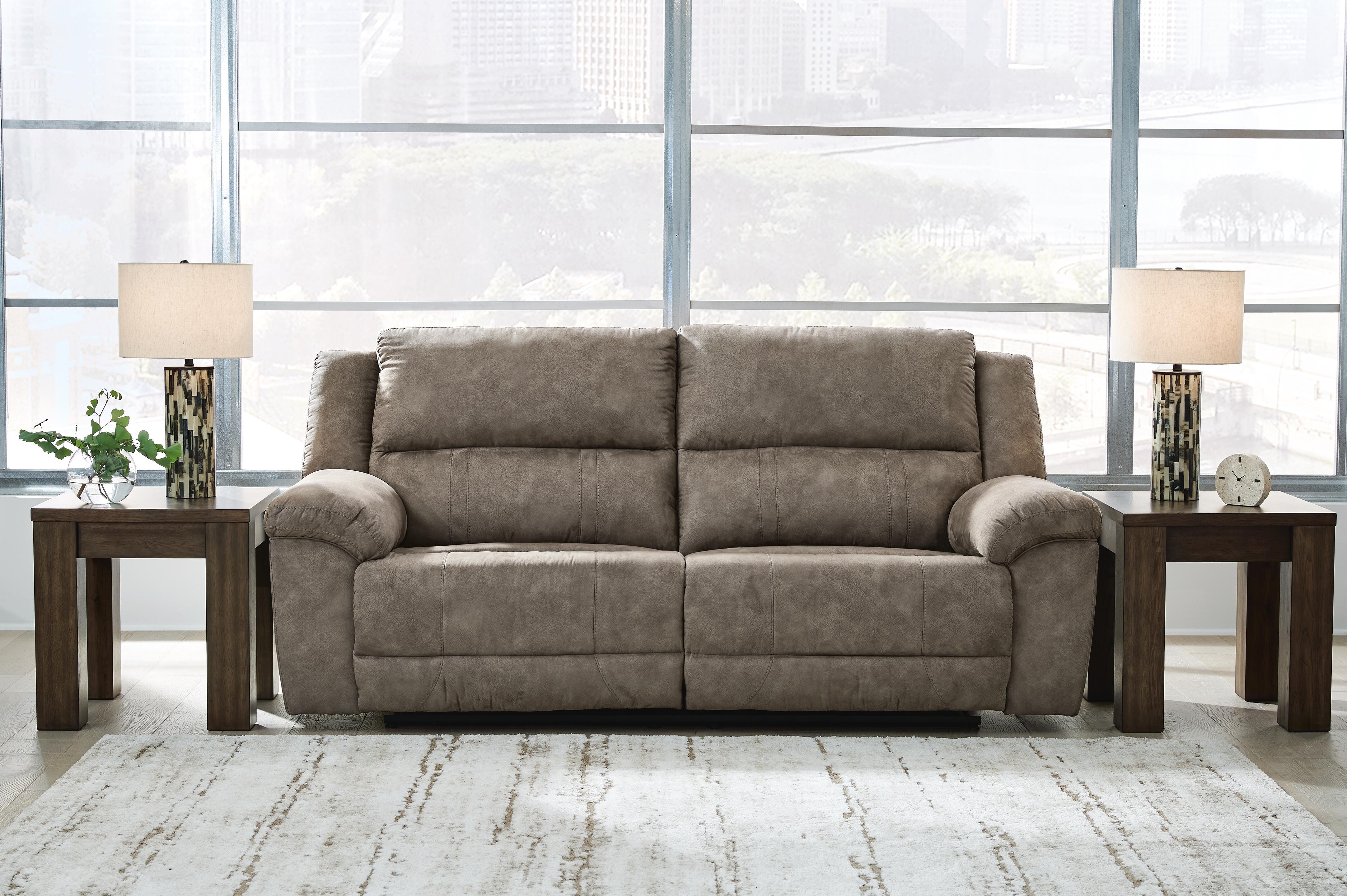 Dar Furniture - Ashley Furniture - Laresview Reclining Sofa - 2 Seat Reclining Sofa / Fossil - 3720381