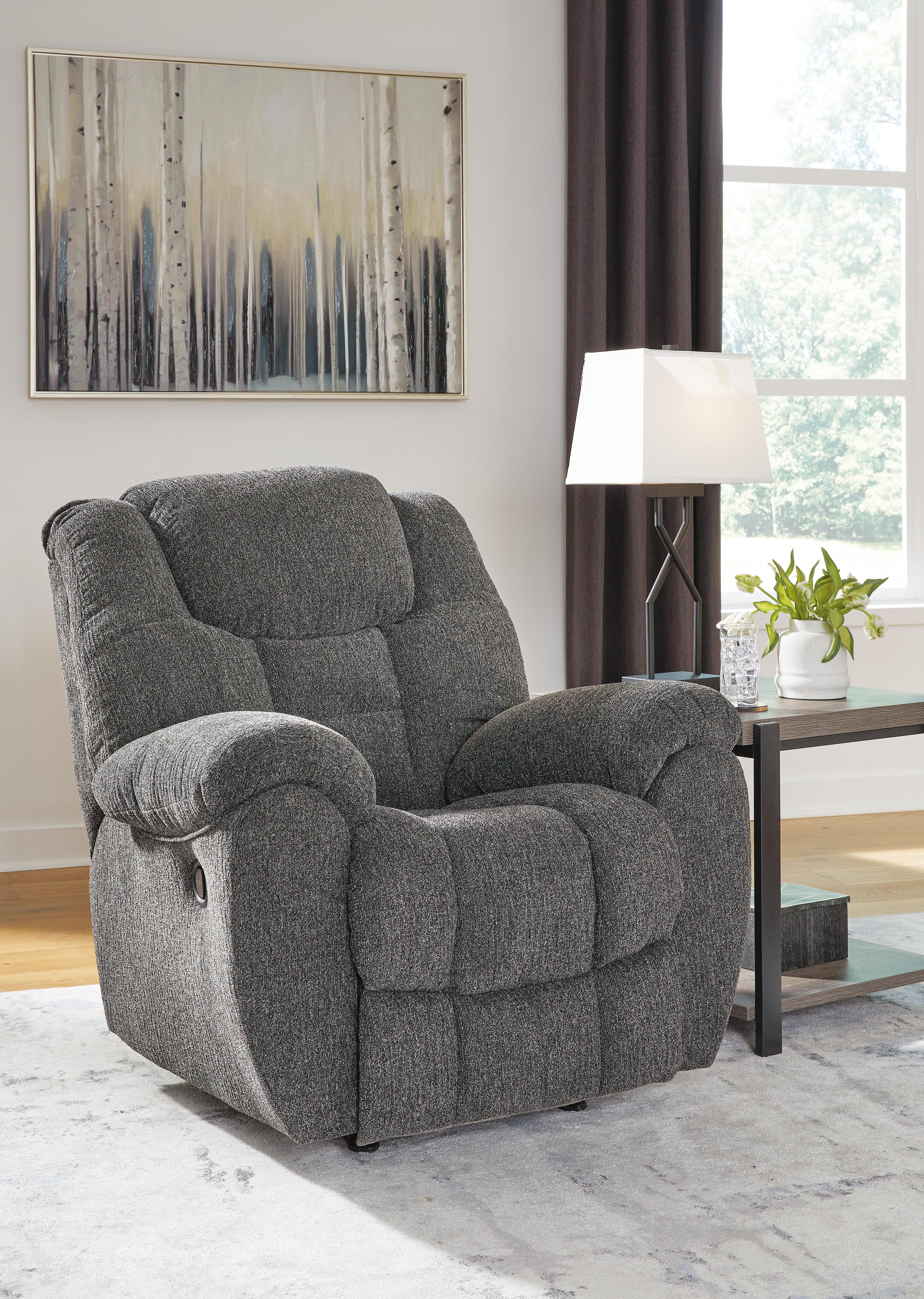 Dar Furniture - Ashley Furniture - Foreside Recliner - Rocker Recliner / Charcoal - 3810425