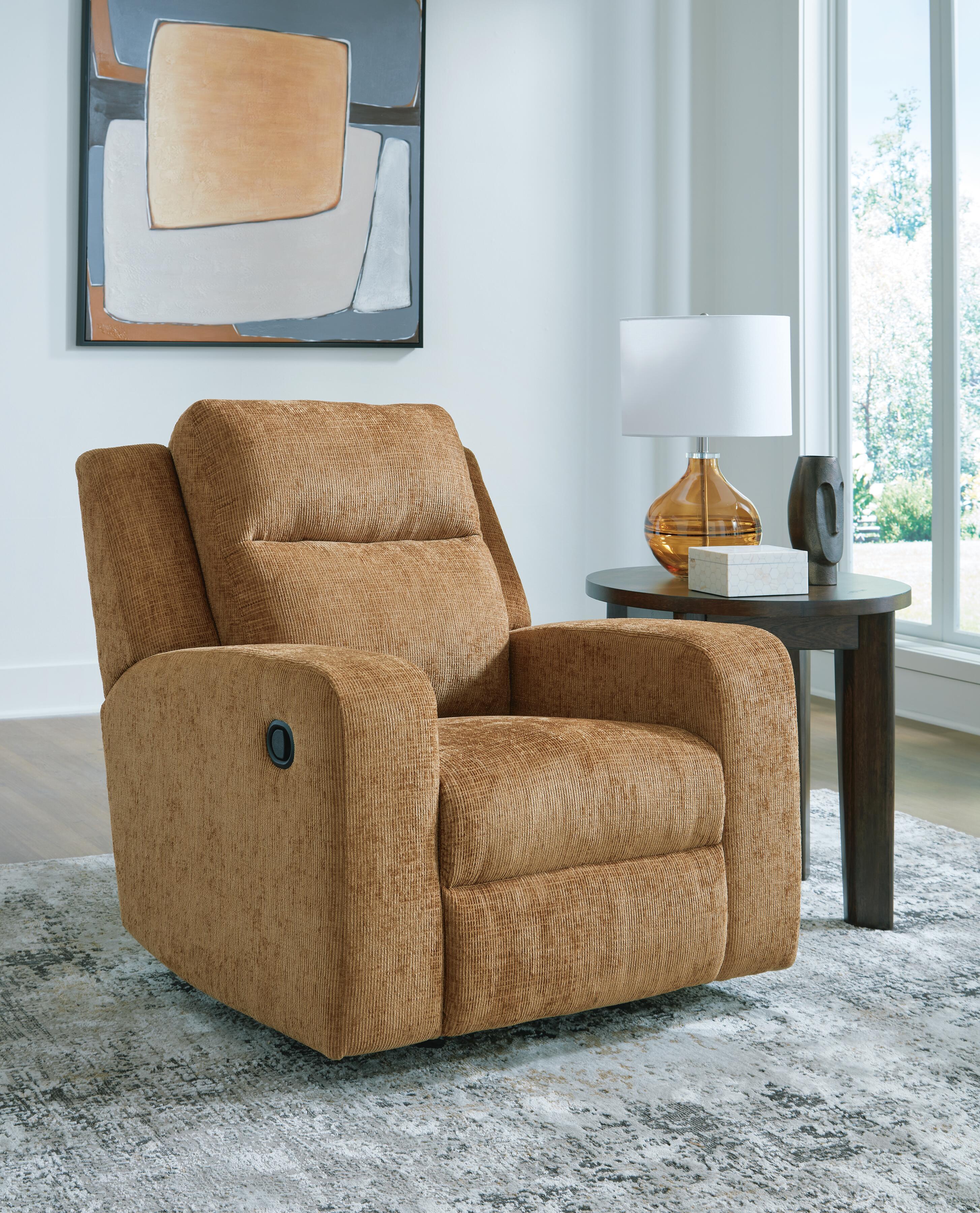 Dar Furniture - Ashley Furniture - Kanlow Recliner - Rocker Recliner / Honey - 3860525