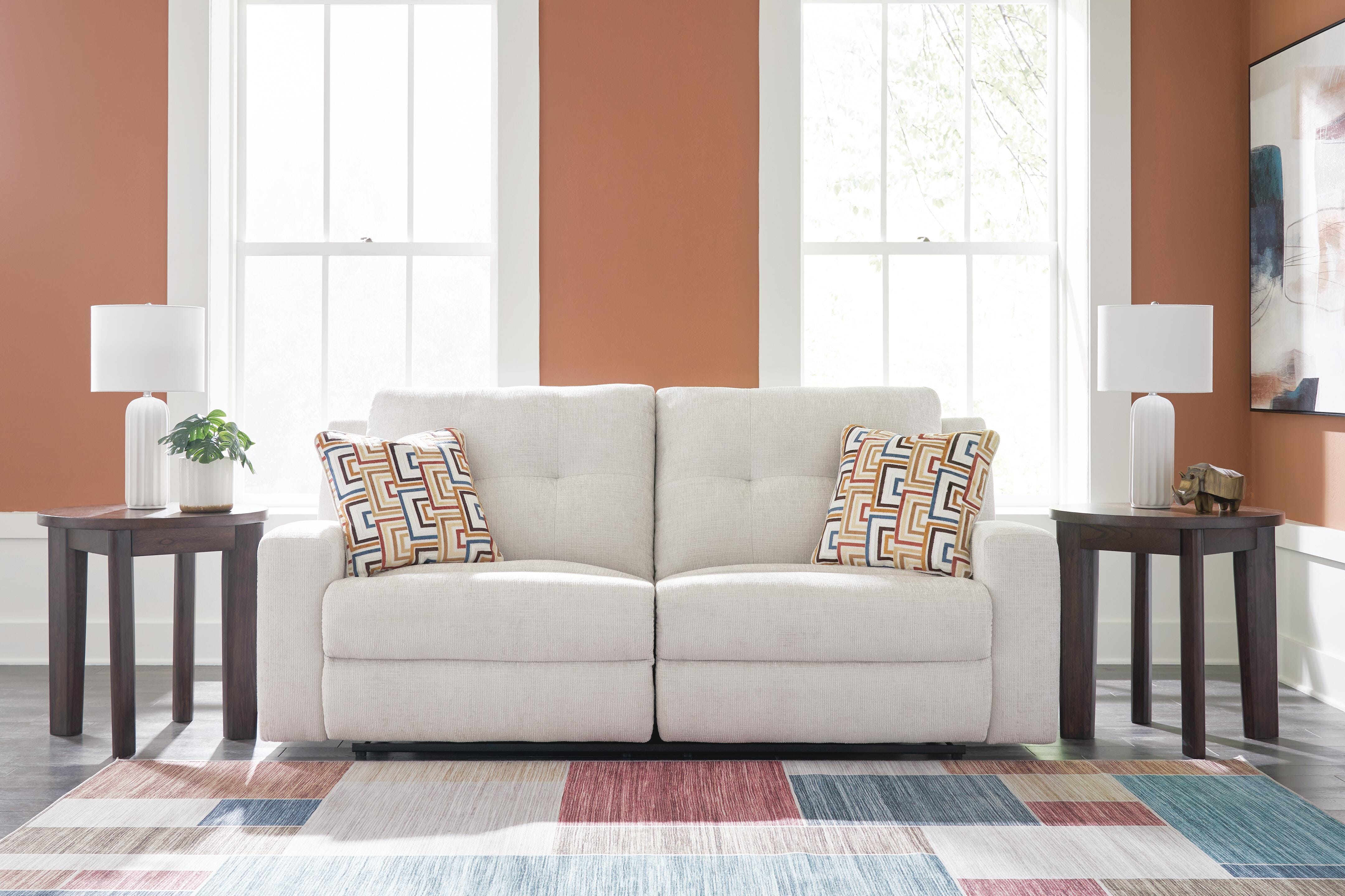 Dar Furniture - Ashley Furniture - Danum Reclining Sofa - 2 Seat Reclining Sofa / Stone - 3880581