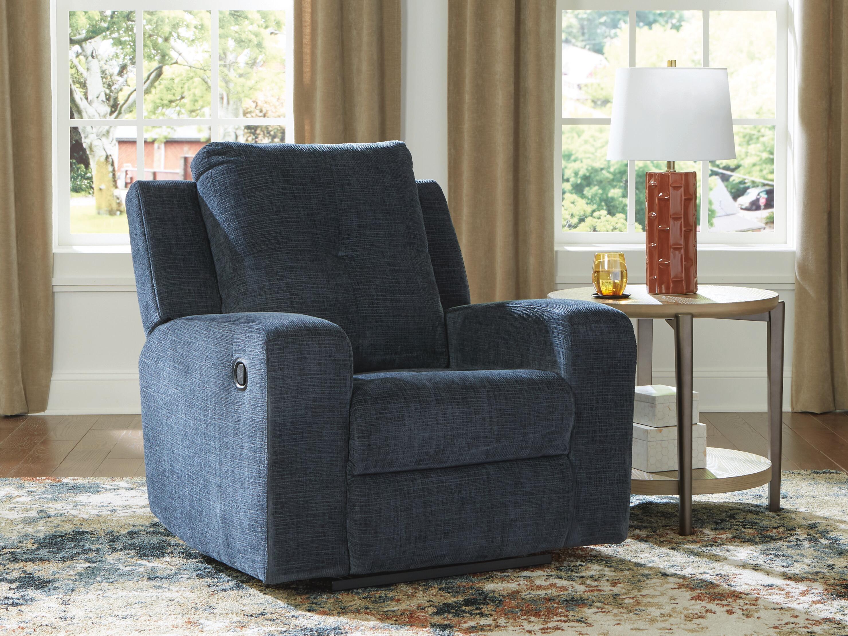 Dar Furniture - Ashley Furniture - Danum Recliner - Zero Wall Recliner / Ink - 3880629