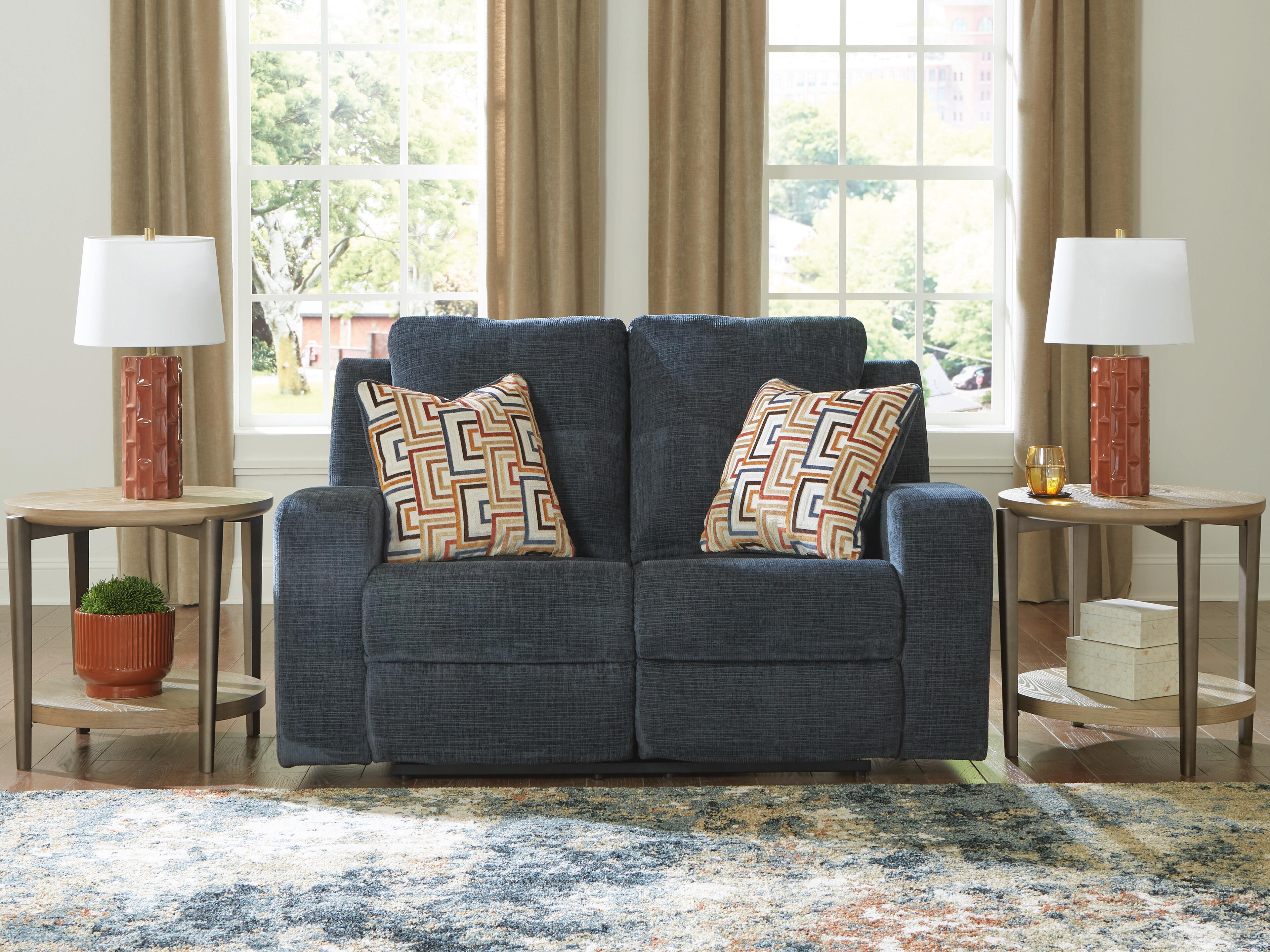 Dar Furniture - Ashley Furniture - Danum Reclining Loveseat - Reclining Loveseat / Ink - 3880686