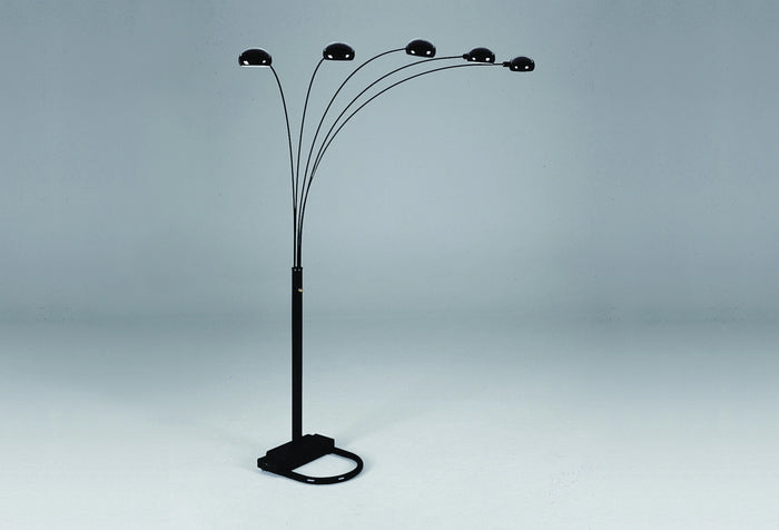 Peacock Shade Floor Lamp Black 82 H