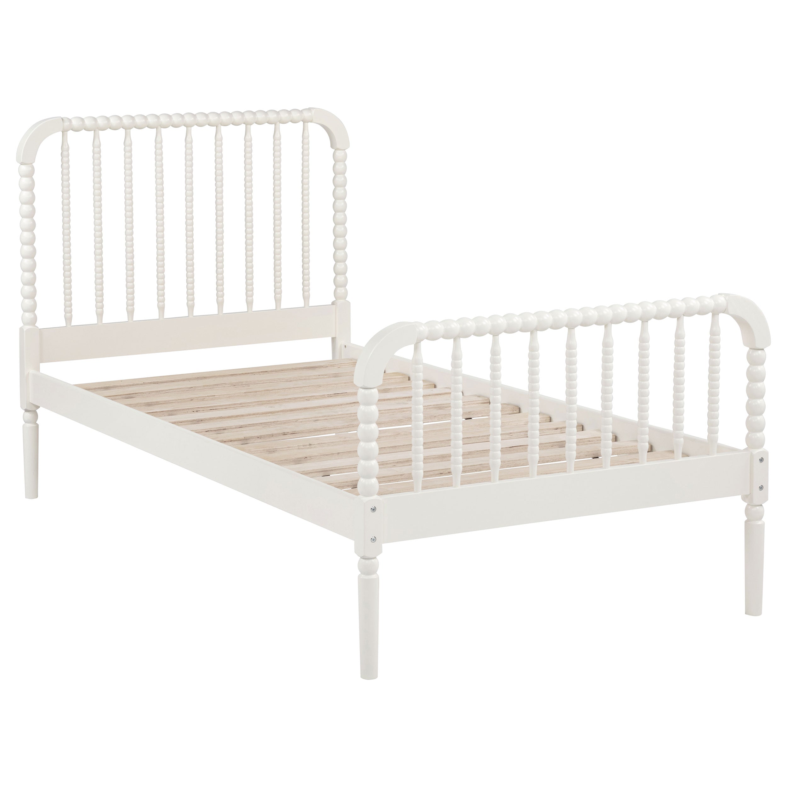 Dar Furniture - Coaster - Jones Wood Twin Open Frame Bed White - 400415T