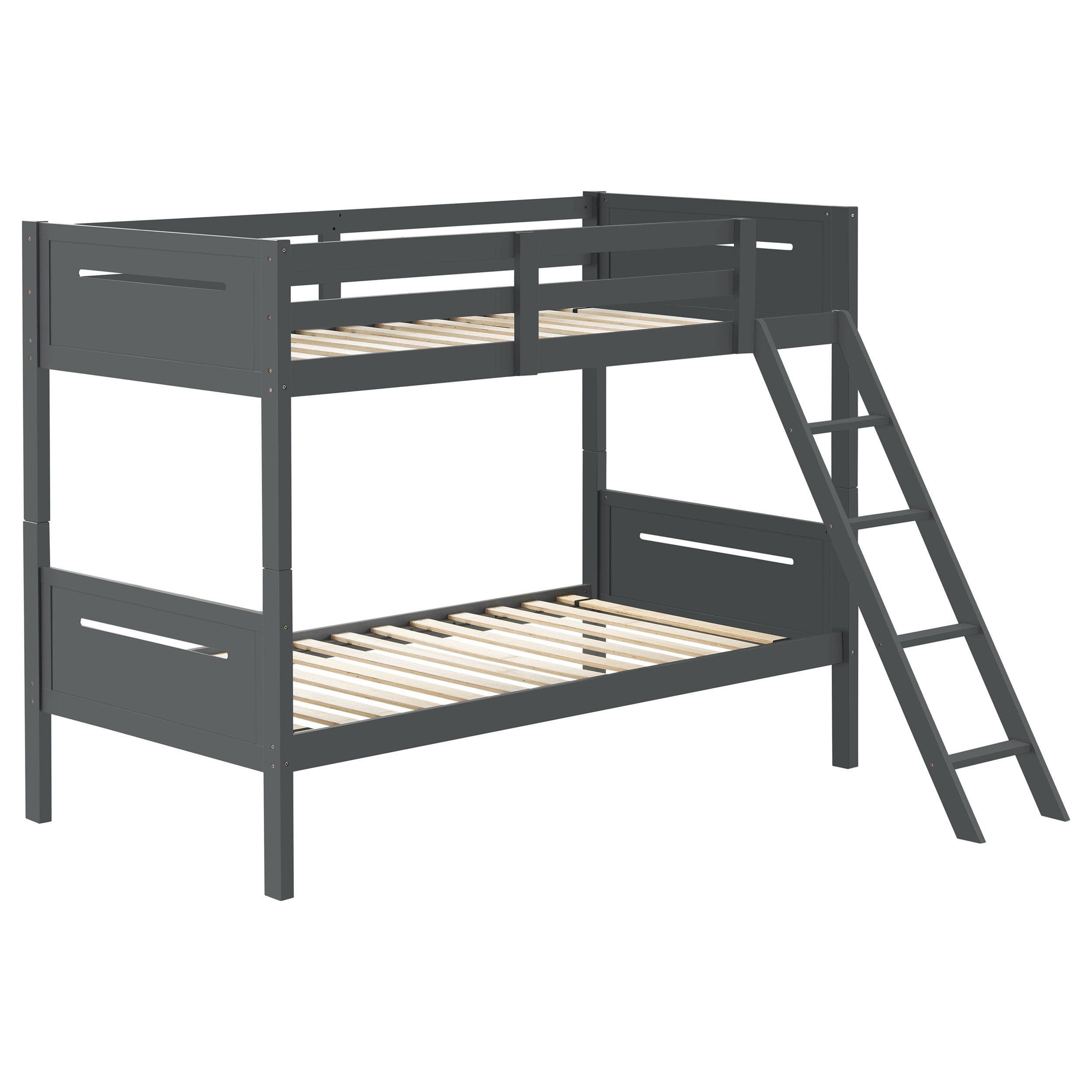 Dar Furniture - Coaster - Littleton Wood Twin Over Twin Bunk Bed Grey - 405051GRY