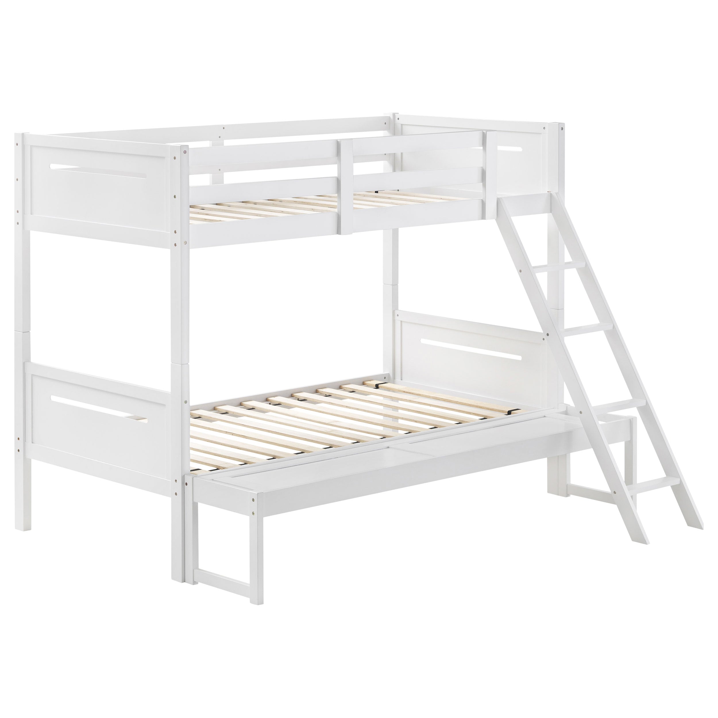 Dar Furniture - Coaster - Littleton Wood Twin Over Full Bunk Bed White - 405052WHT