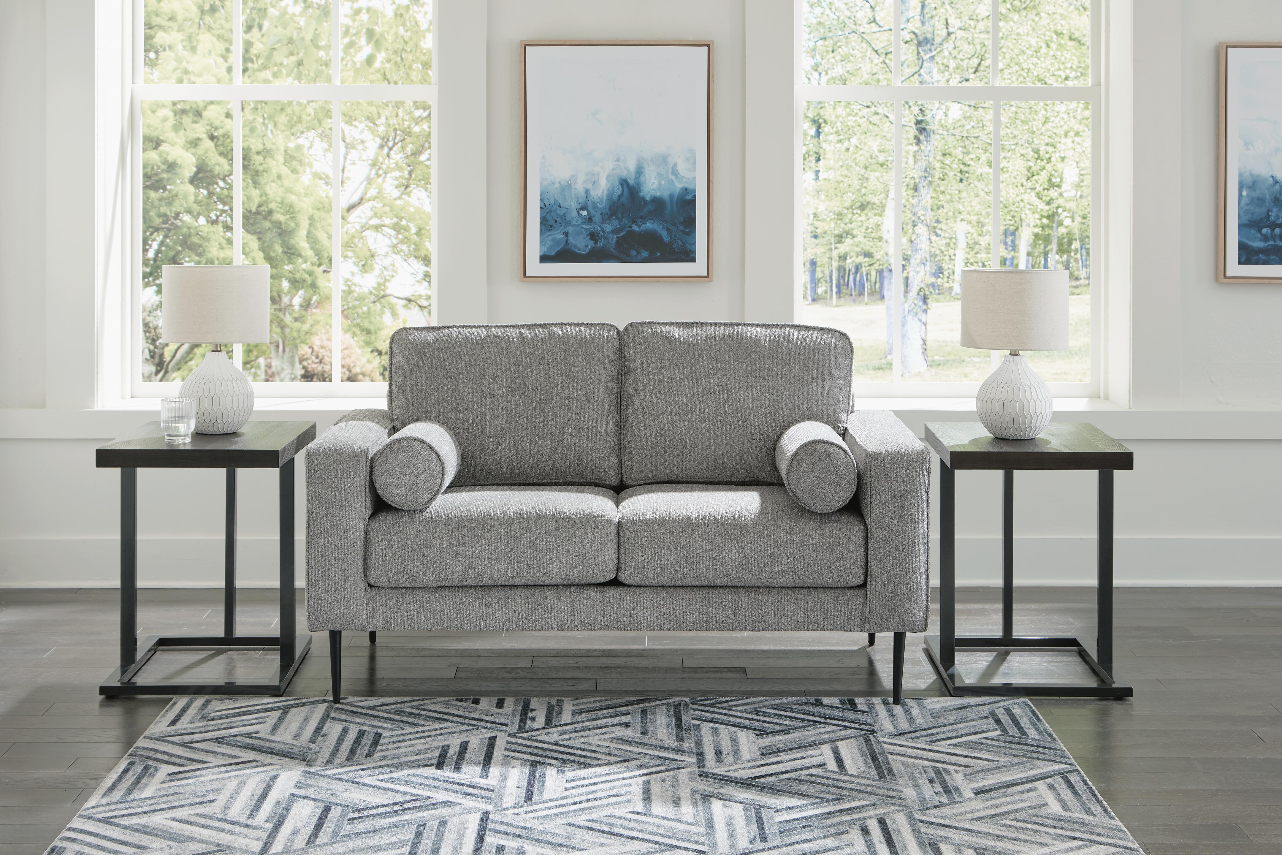 Dar Furniture - Ashley Furniture - Hazela Loveseat - Loveseat / Charcoal - 4110235