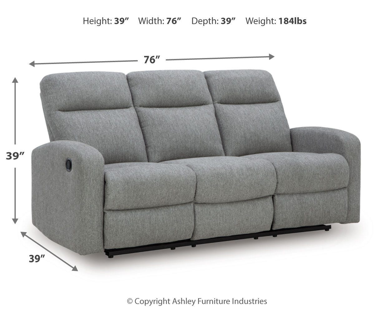 Gauntlet Reclining Sofa