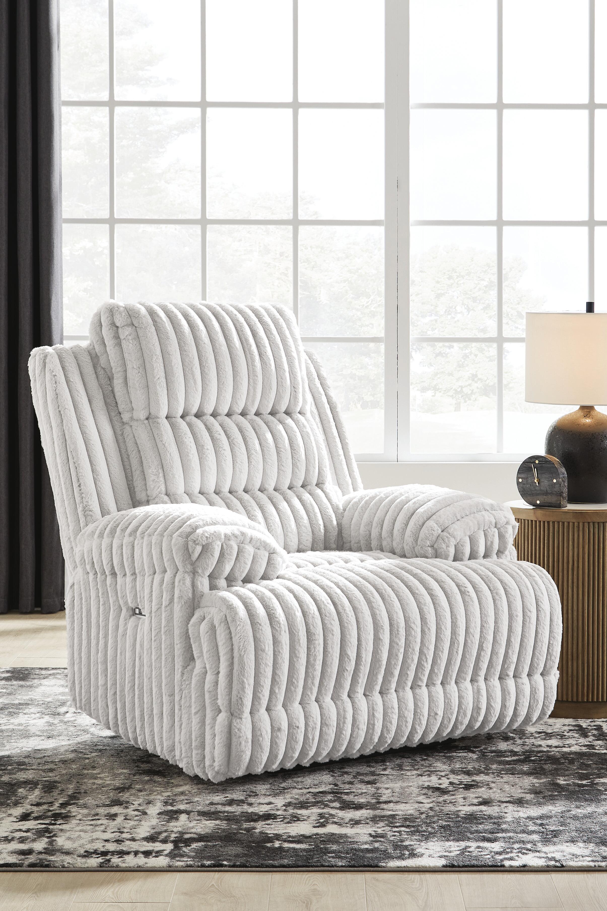 Dar Furniture - Ashley Furniture - Rhines Falls Power Recliner - Zero Wall Power Recliner / Alloy - PC4280406