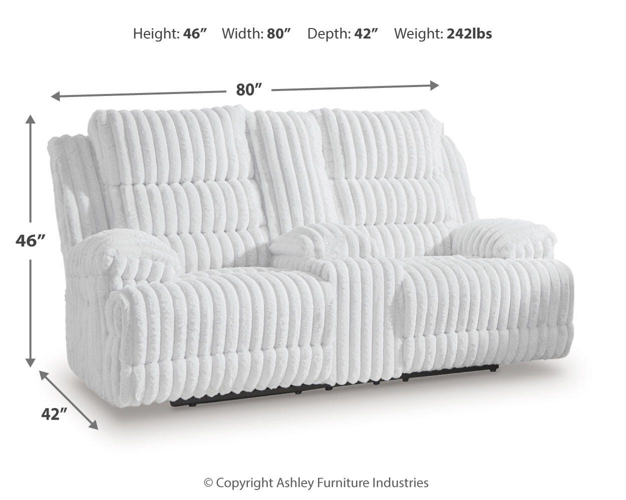 Rhines Falls Power Reclining Loveseat with Console