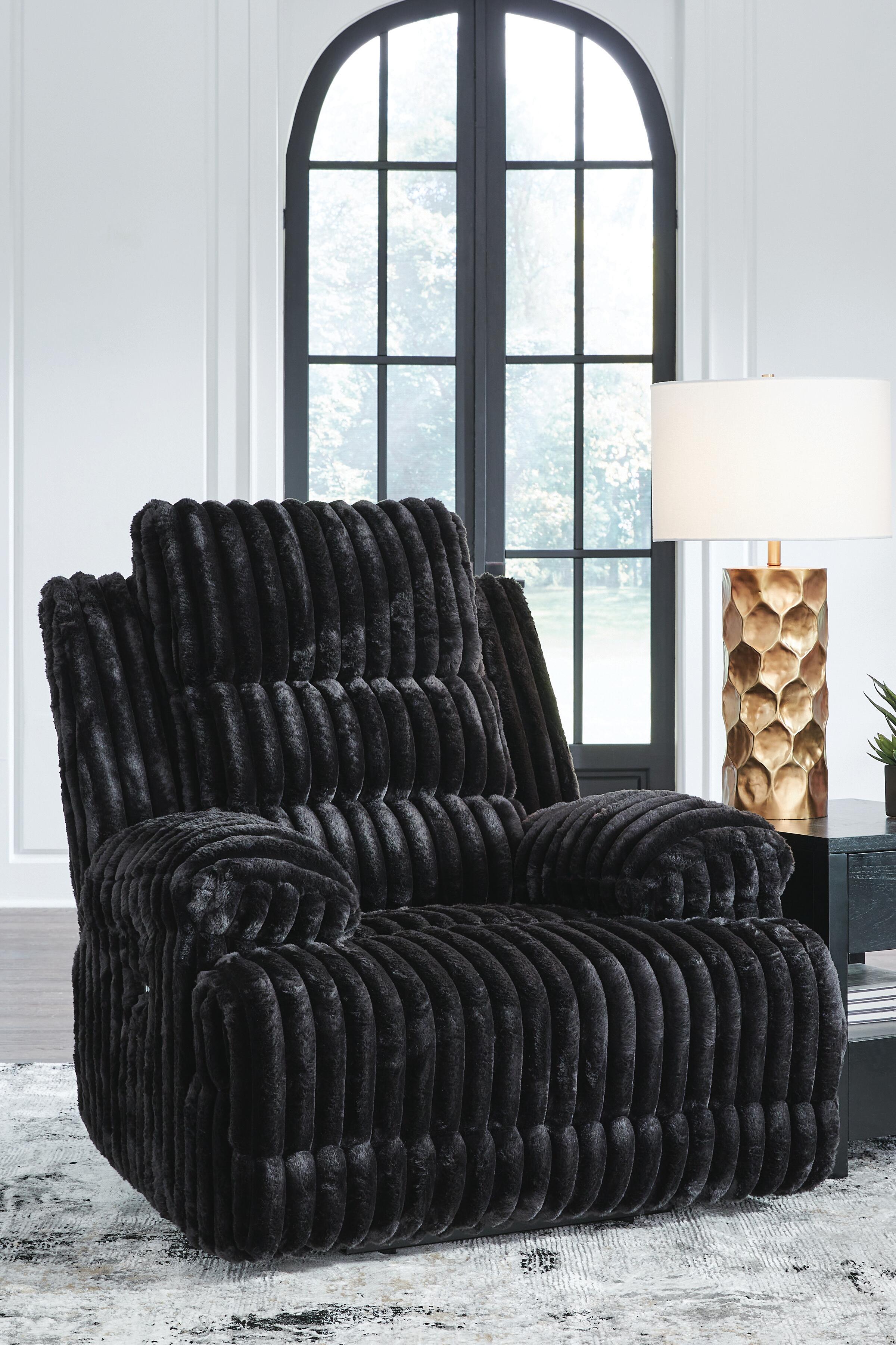 Dar Furniture - Ashley Furniture - Rhines Falls Power Recliner - Zero Wall Power Recliner / Onyx - PC4280506