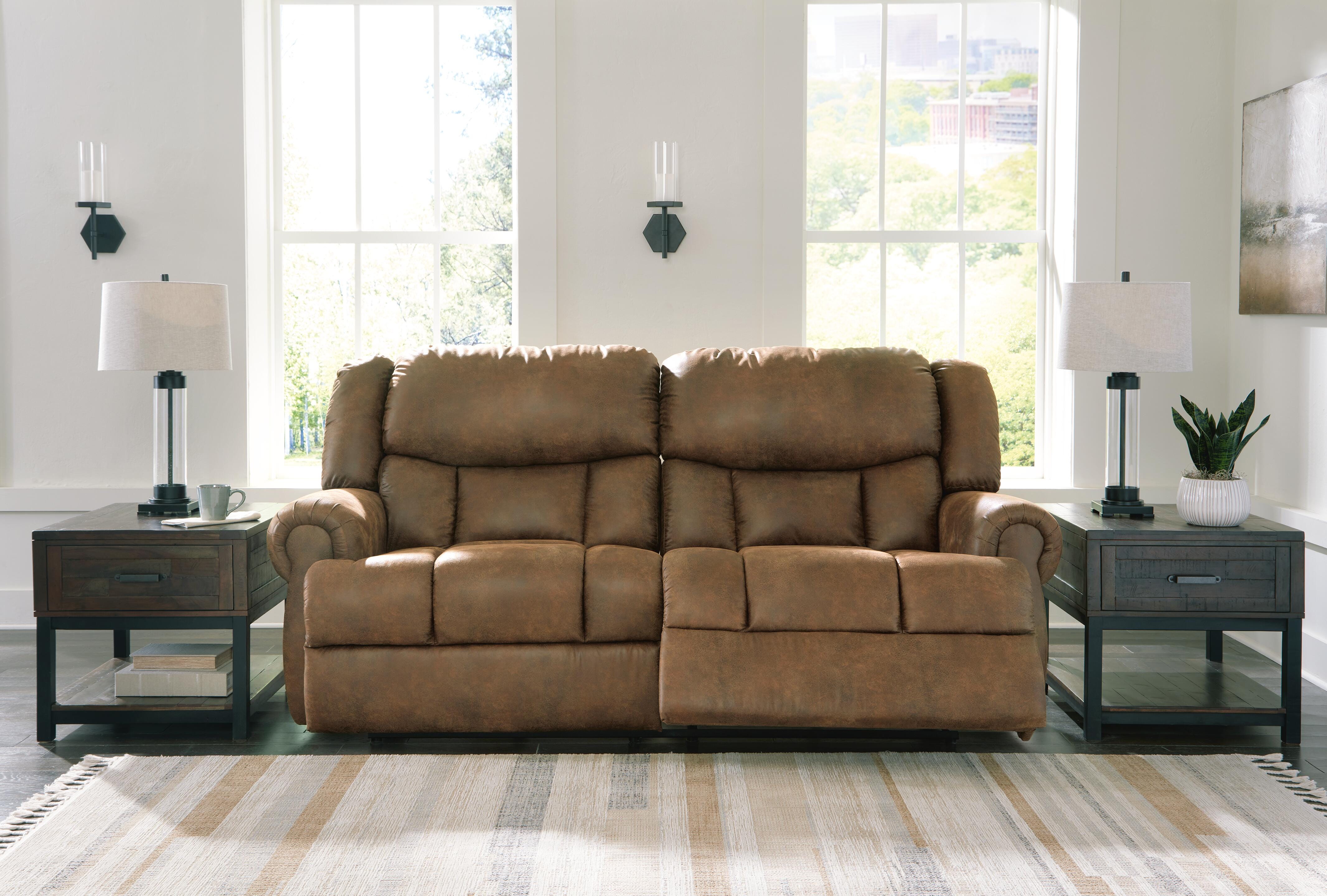 Dar Furniture - Ashley Furniture - Boothbay Reclining Sofa - 2 Seat Reclining Sofa / Auburn - 4470481