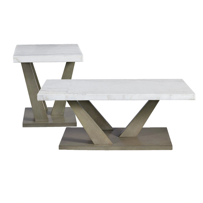 Greta 2PC Occasional Table Set-Coffee Table & End Table