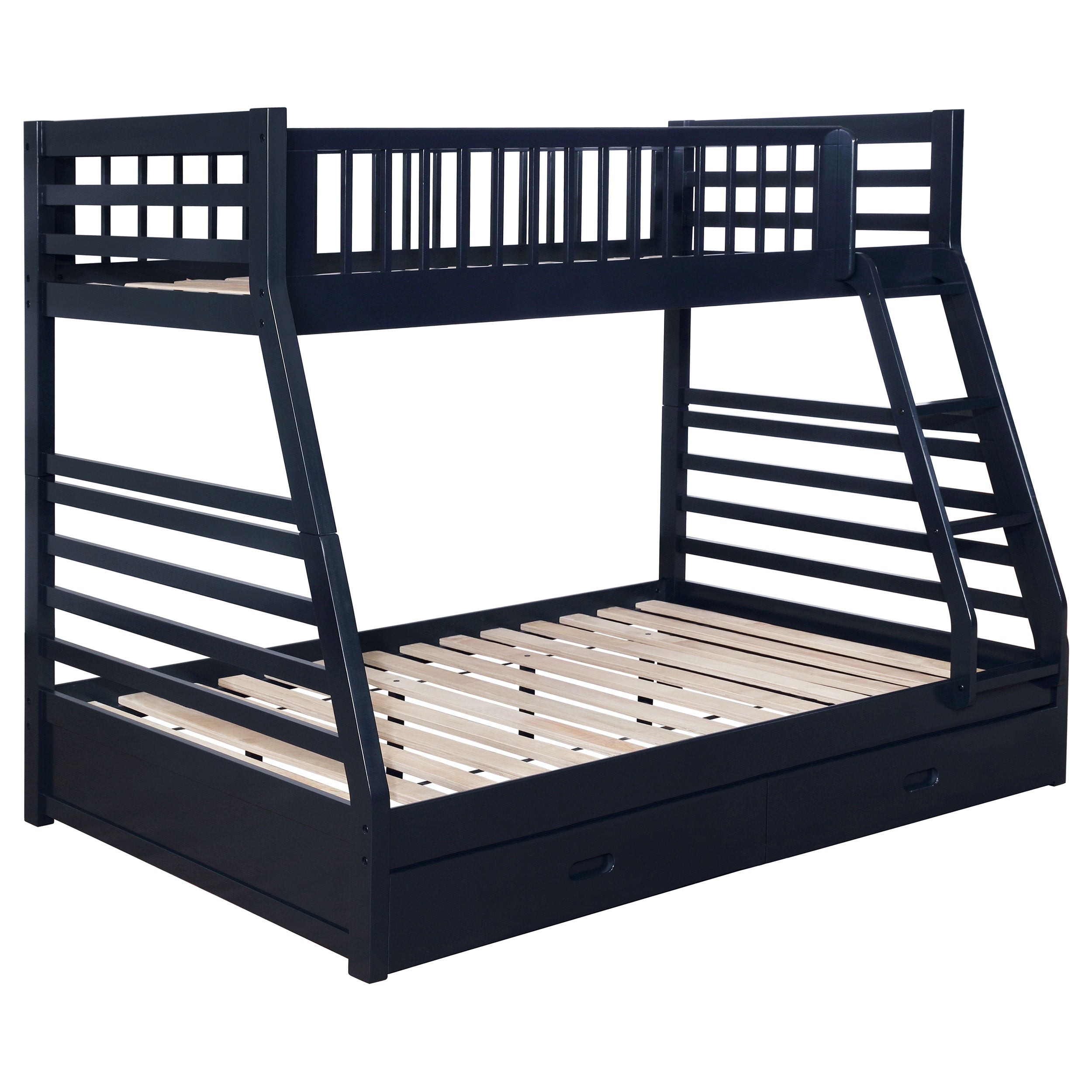 Dar Furniture - Coaster - Ashton 2-drawer Wood Twin Over Full Bunk Bed Navy Blue - 460181