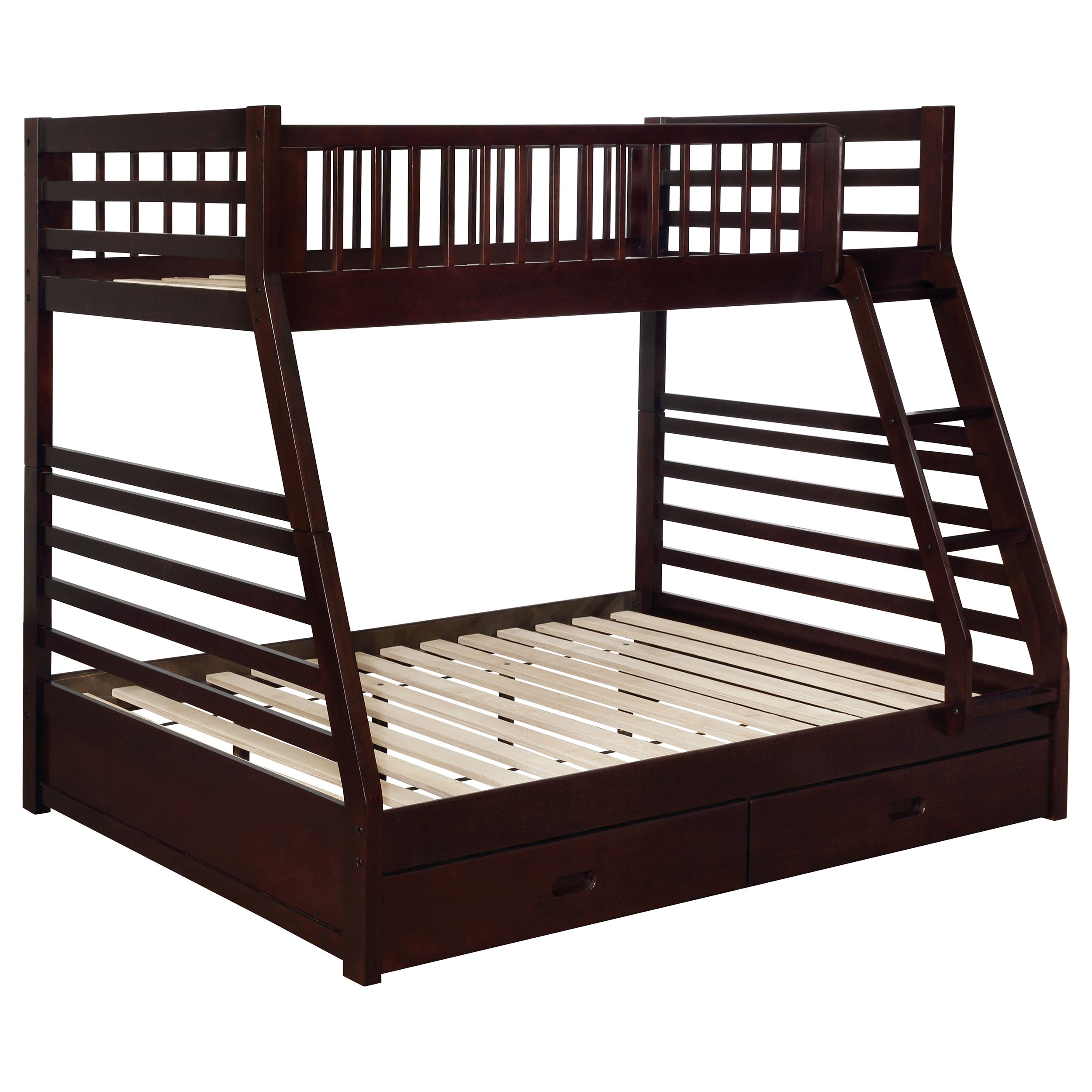Dar Furniture - Coaster - Ashton 2-drawer Wood Twin Over Full Bunk Bed Cappuccino - 460184