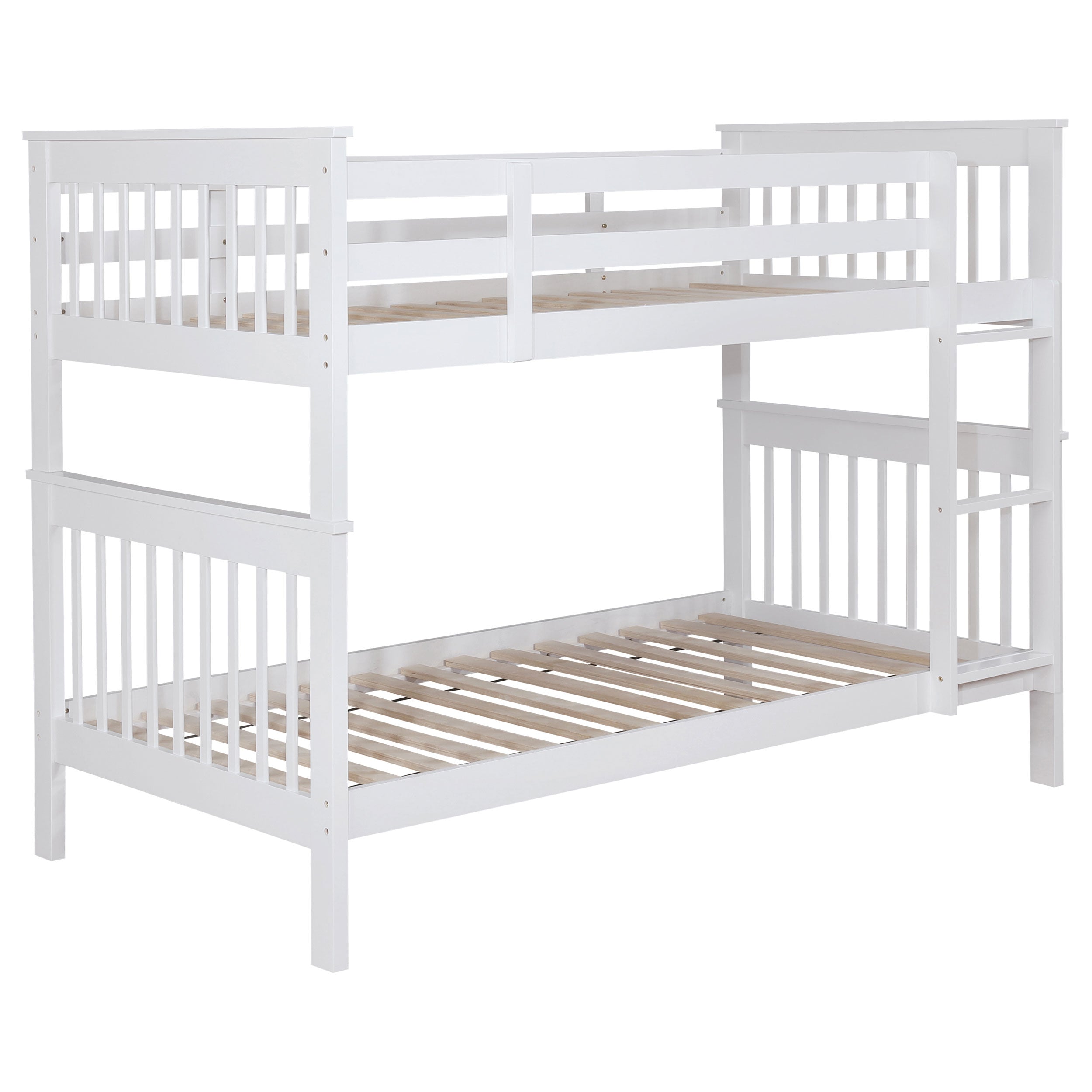 Dar Furniture - Coaster - Chapman Wood Twin Over Twin Bunk Bed White - 460244N
