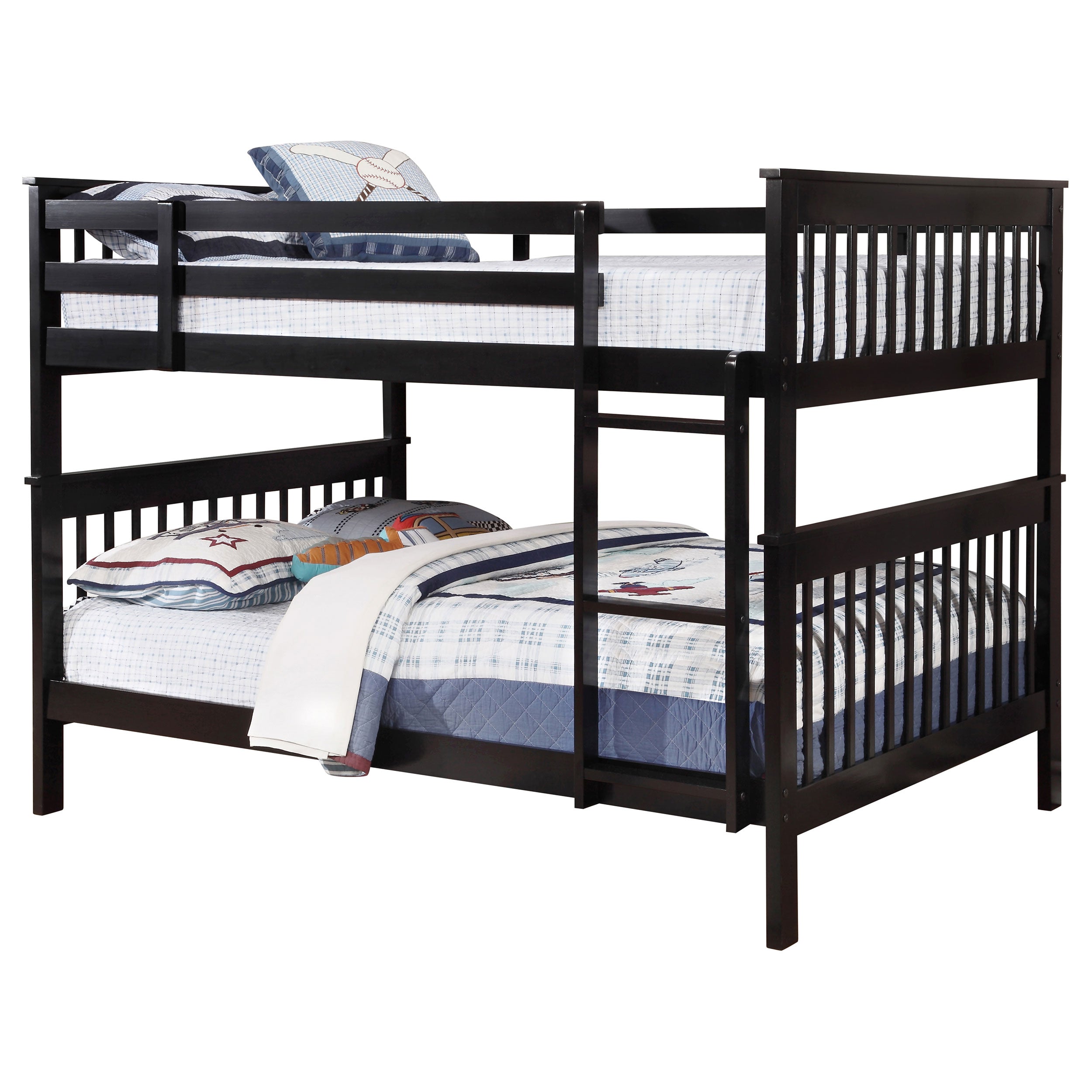 Dar Furniture - Coaster - Chapman Wood Full Over Full Bunk Bed Black - 460359