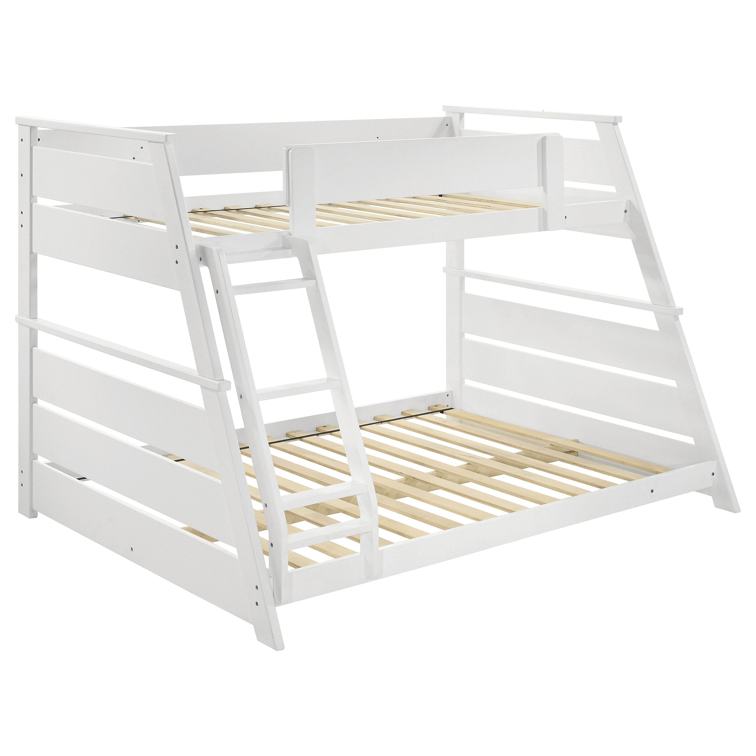 Dar Furniture - Coaster - Holden Wood Veneer Twin Over Full Bunk Bed White - 460593WHT
