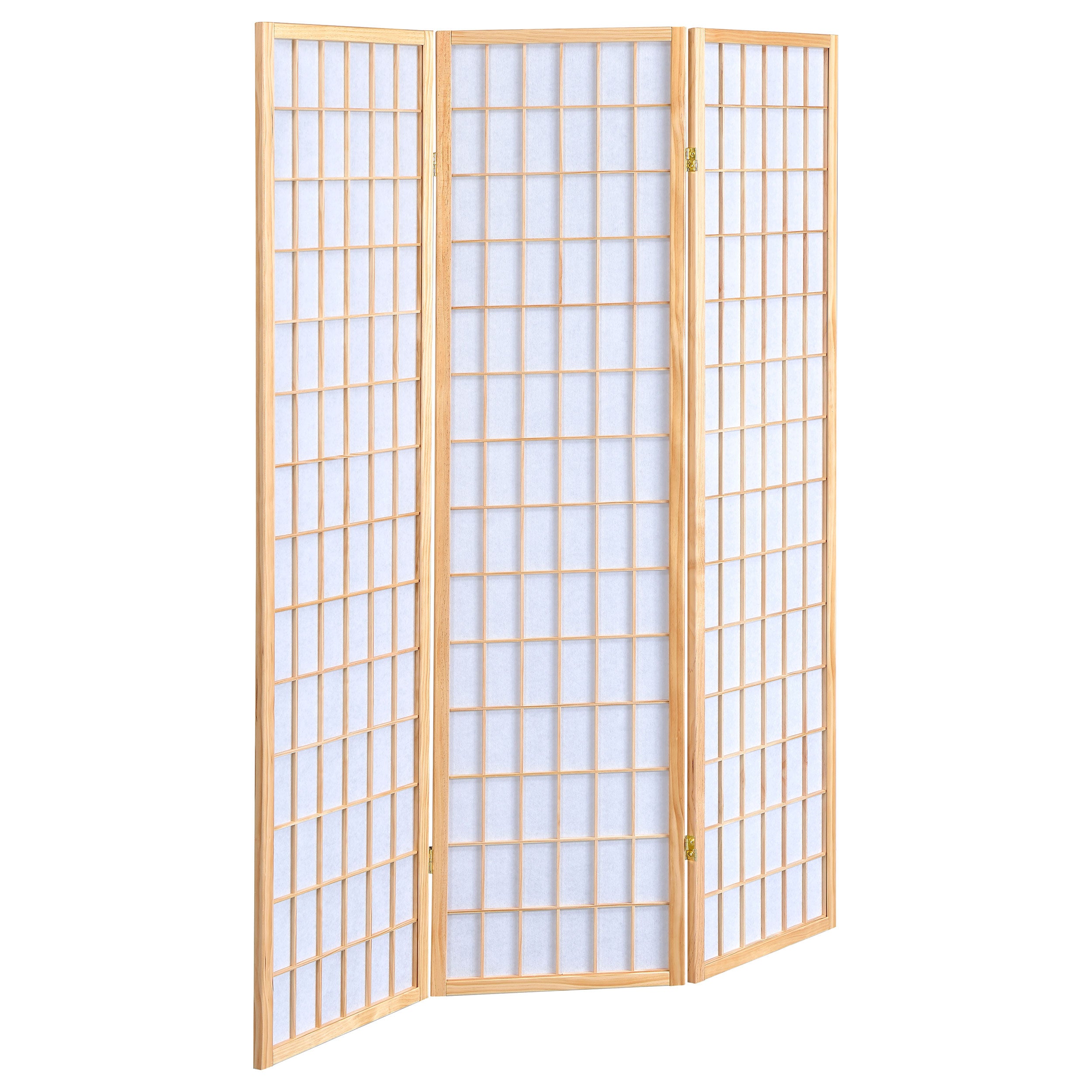 Dar Furniture - Coaster - Carrie 3-Panel Room Divider Folding Shoji Screen Natural - 4621