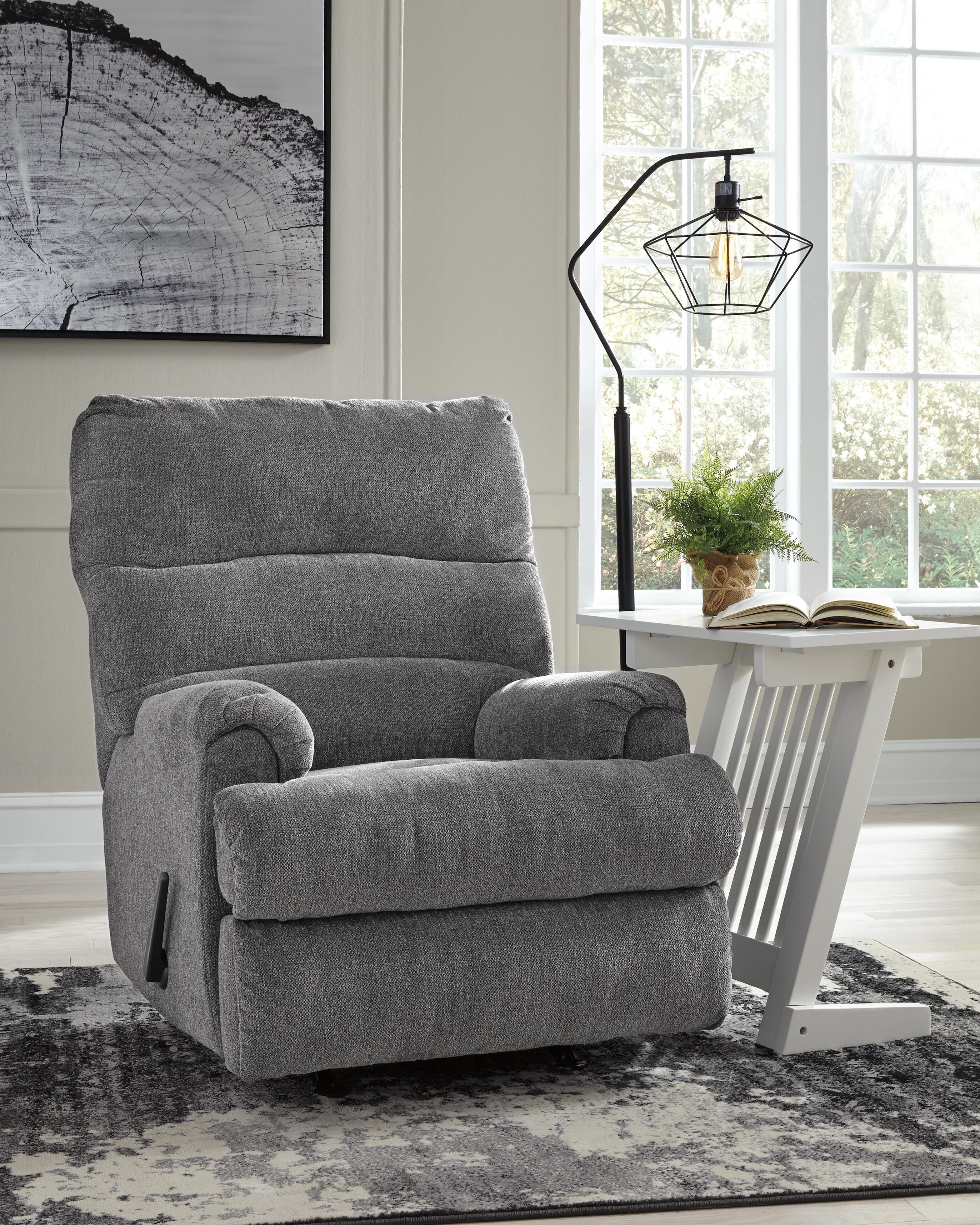 Dar Furniture - Ashley Furniture - Man Fort Recliner - Rocker Recliner / Graphite - 4660525