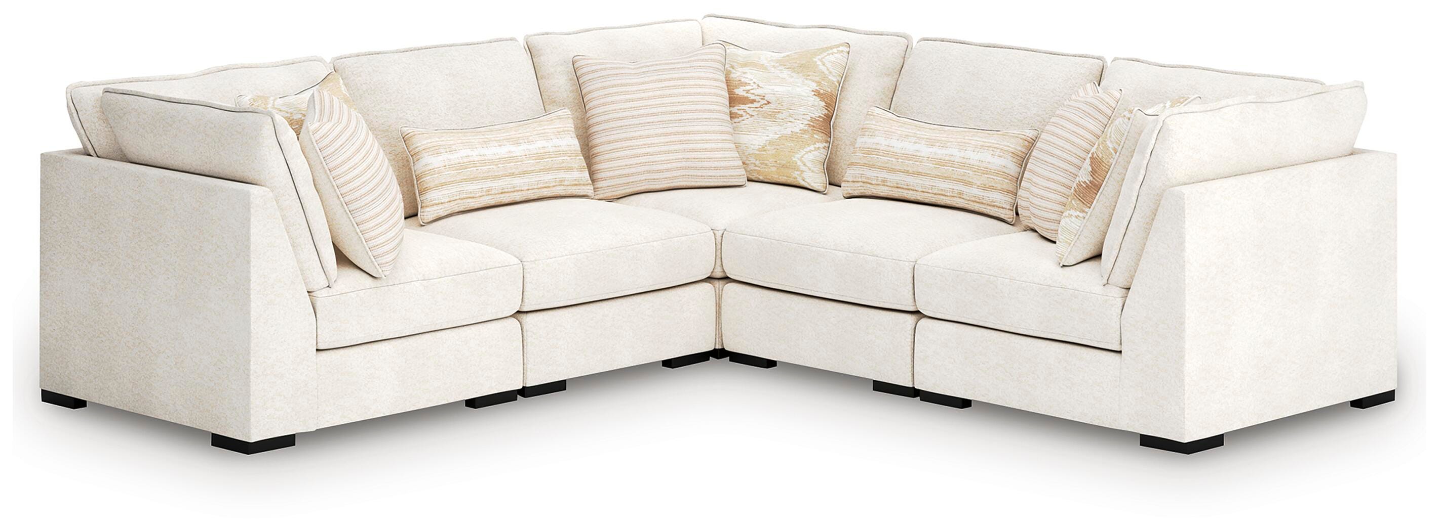 Dar Furniture - Ashley Furniture - Donelson Creek 5-Piece Sectional - 5-Piece Sectional / Vanilla - 48002S1
