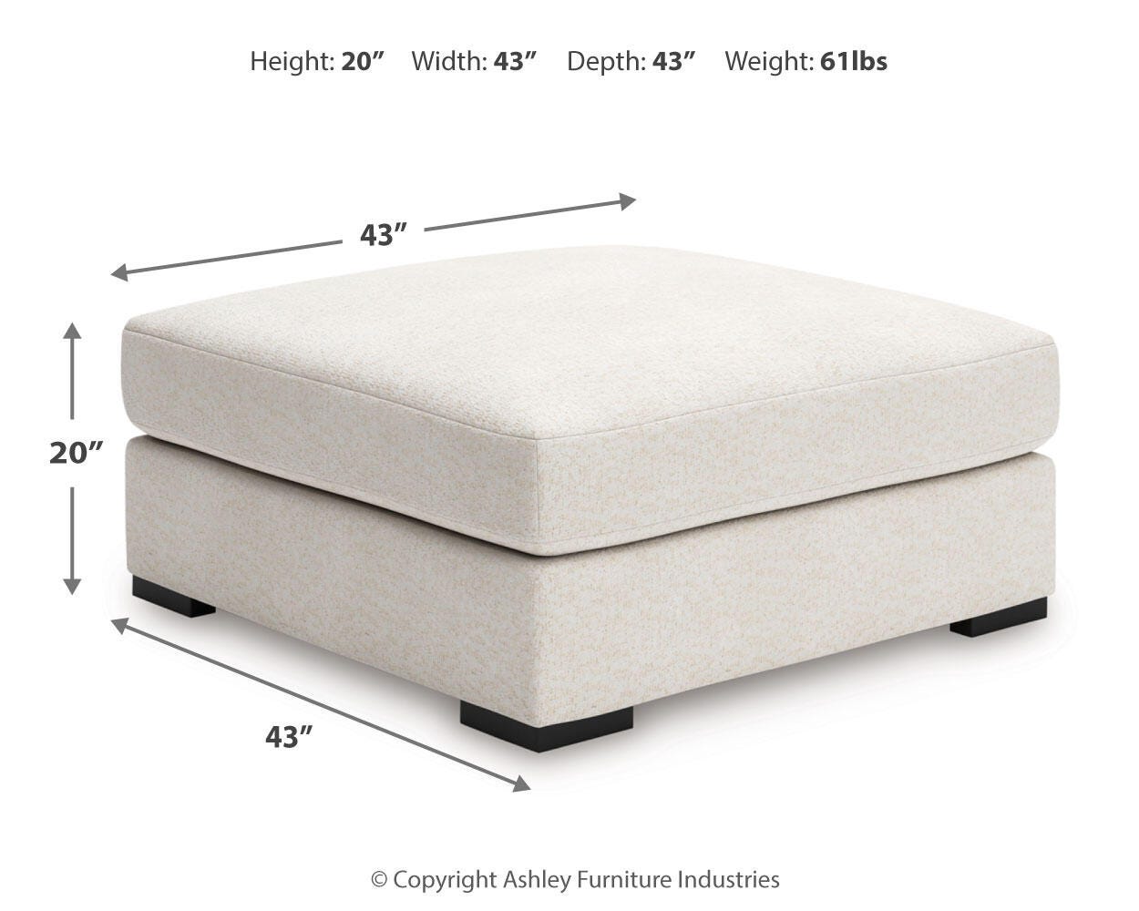 Donelson Creek Oversized Accent Ottoman