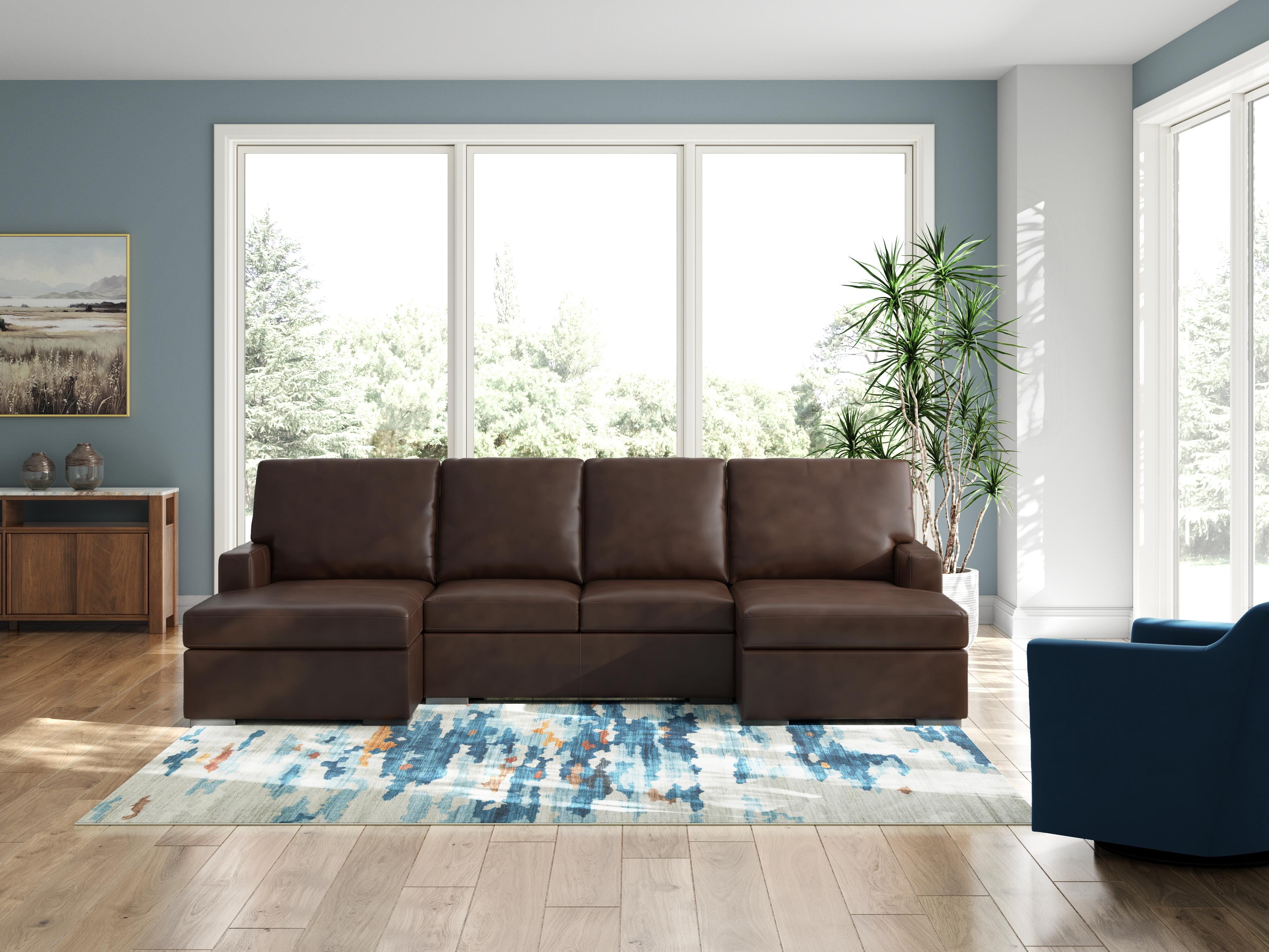 Dar Furniture - Ashley Furniture - McDowlan 3-Piece Sectional with Double Chaise - RAF 3-Piece Sectional with Double Chaise / Coffee - PC48504S3