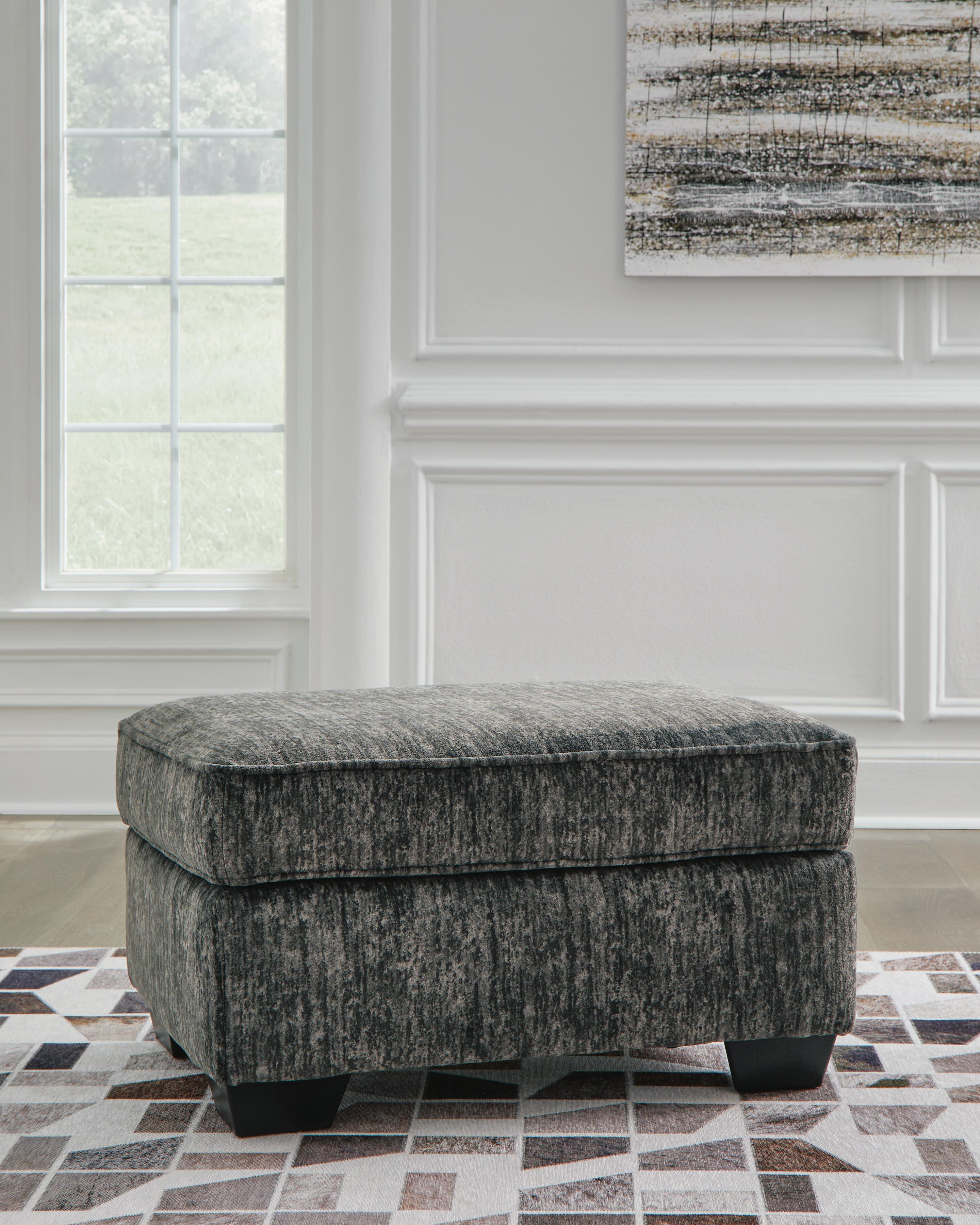 Dar Furniture - Ashley Furniture - Lonoke Ottoman - Ottoman / Gunmetal - 5050414
