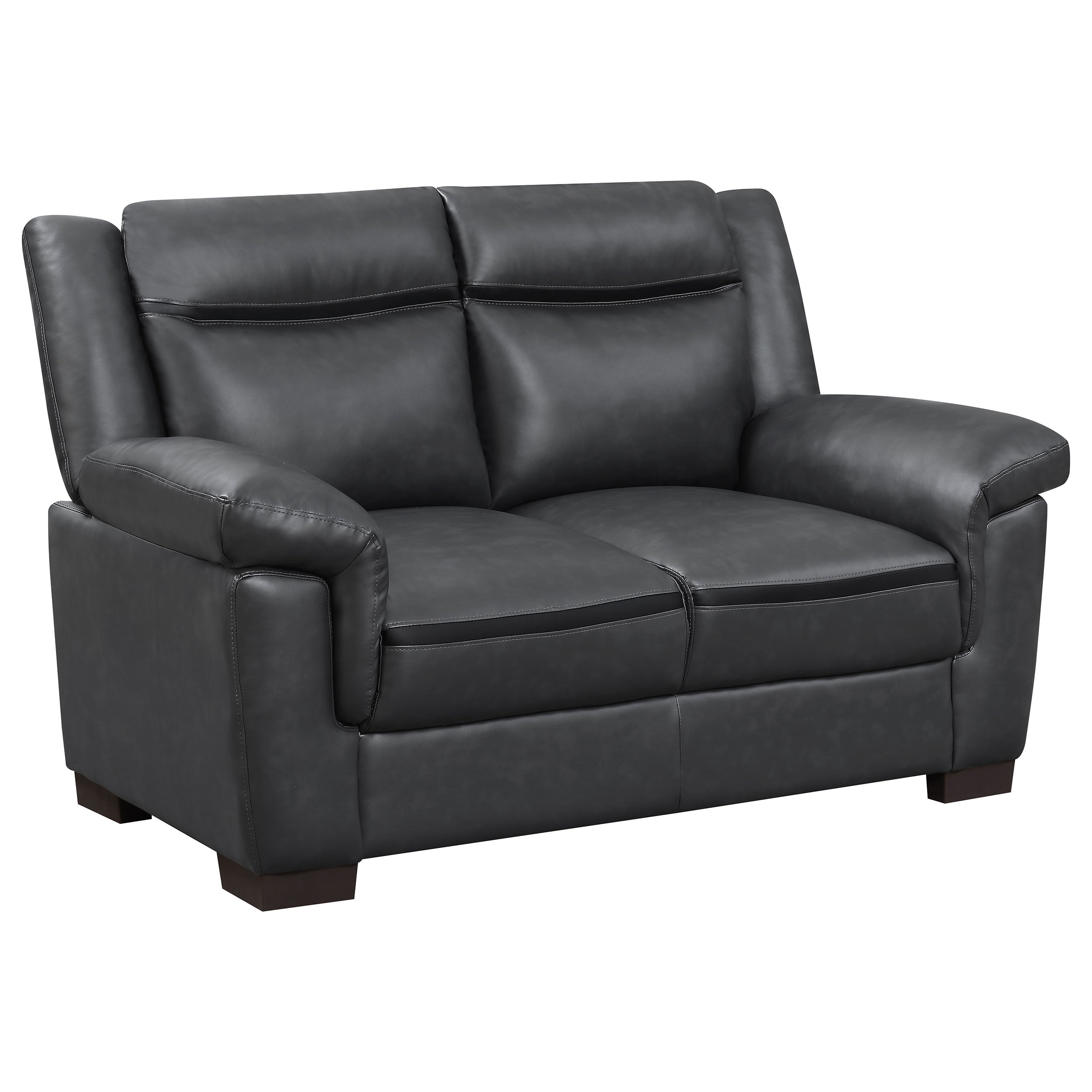 Dar Furniture - Coaster - Arabella Upholstered Padded Arm Loveseat Grey - 506592