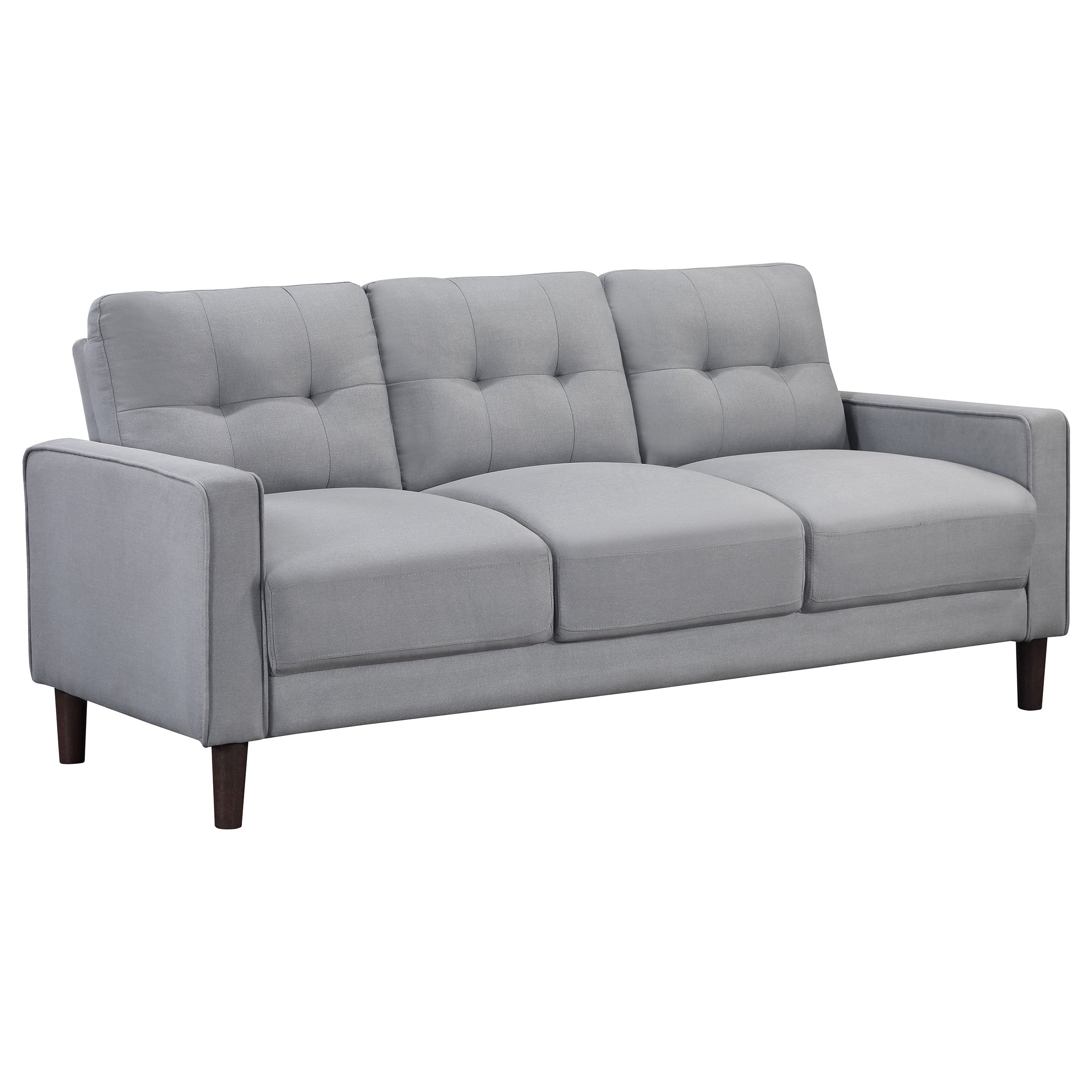 Dar Furniture - Coaster - Bowen Upholstered Track Arm Tufted Sofa Grey - 506781