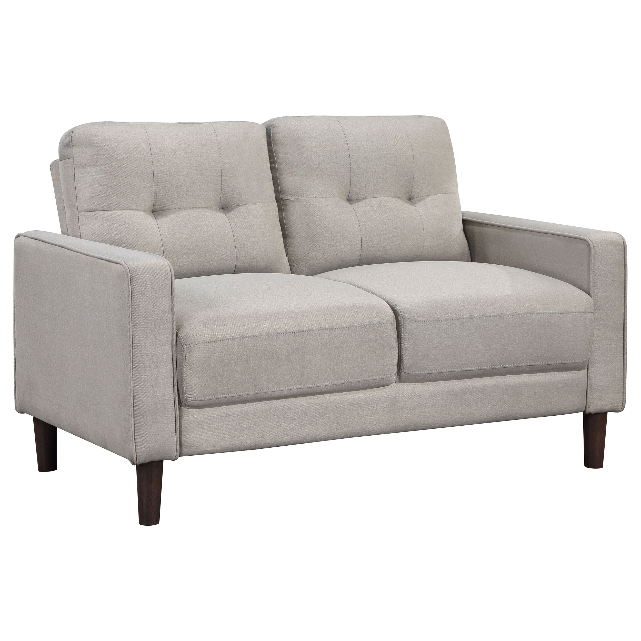 Dar Furniture - Coaster - Bowen Upholstered Track Arm Tufted Loveseat Beige - 506786