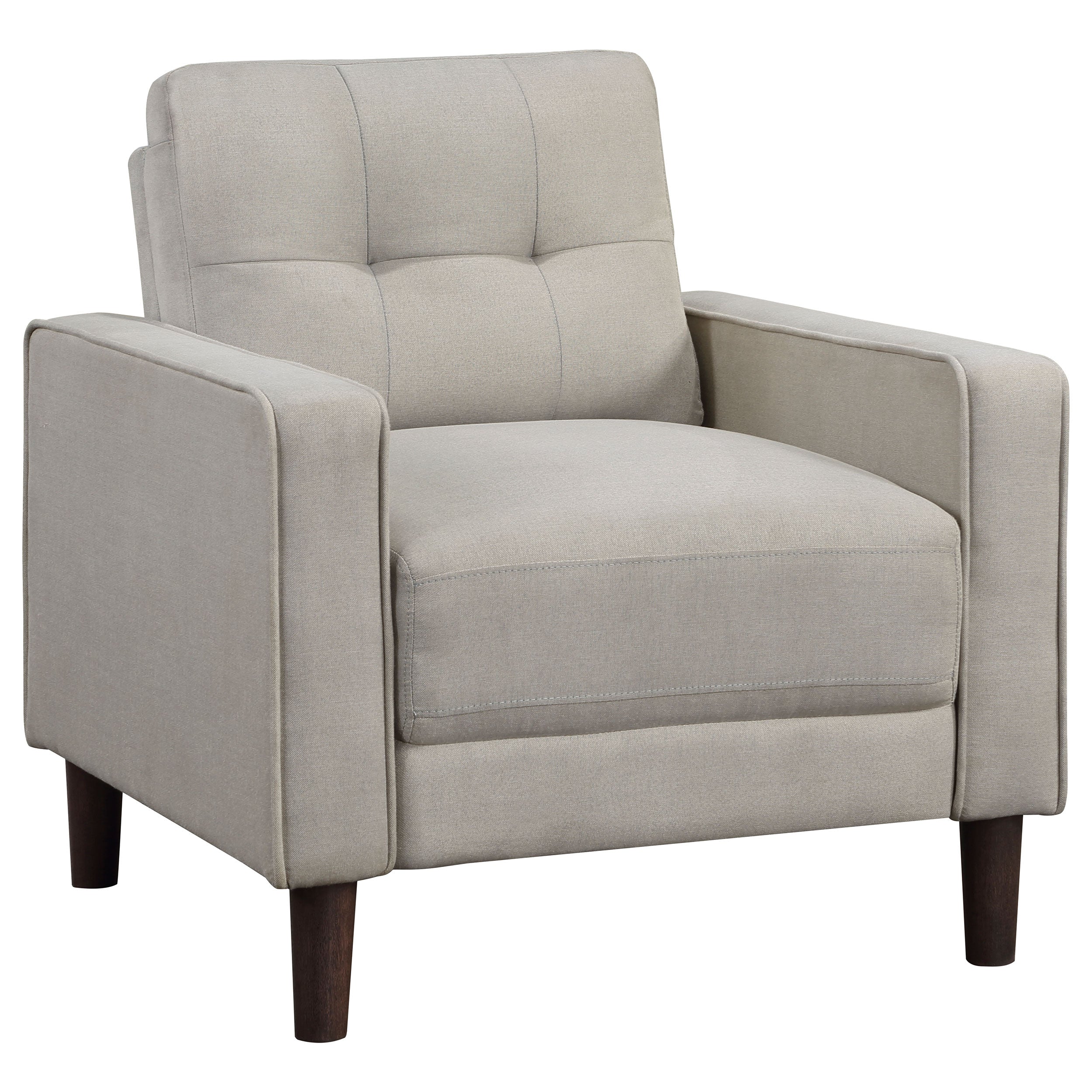 Dar Furniture - Coaster - Bowen Upholstered Track Arm Tufted Accent Chair Beige - 506787