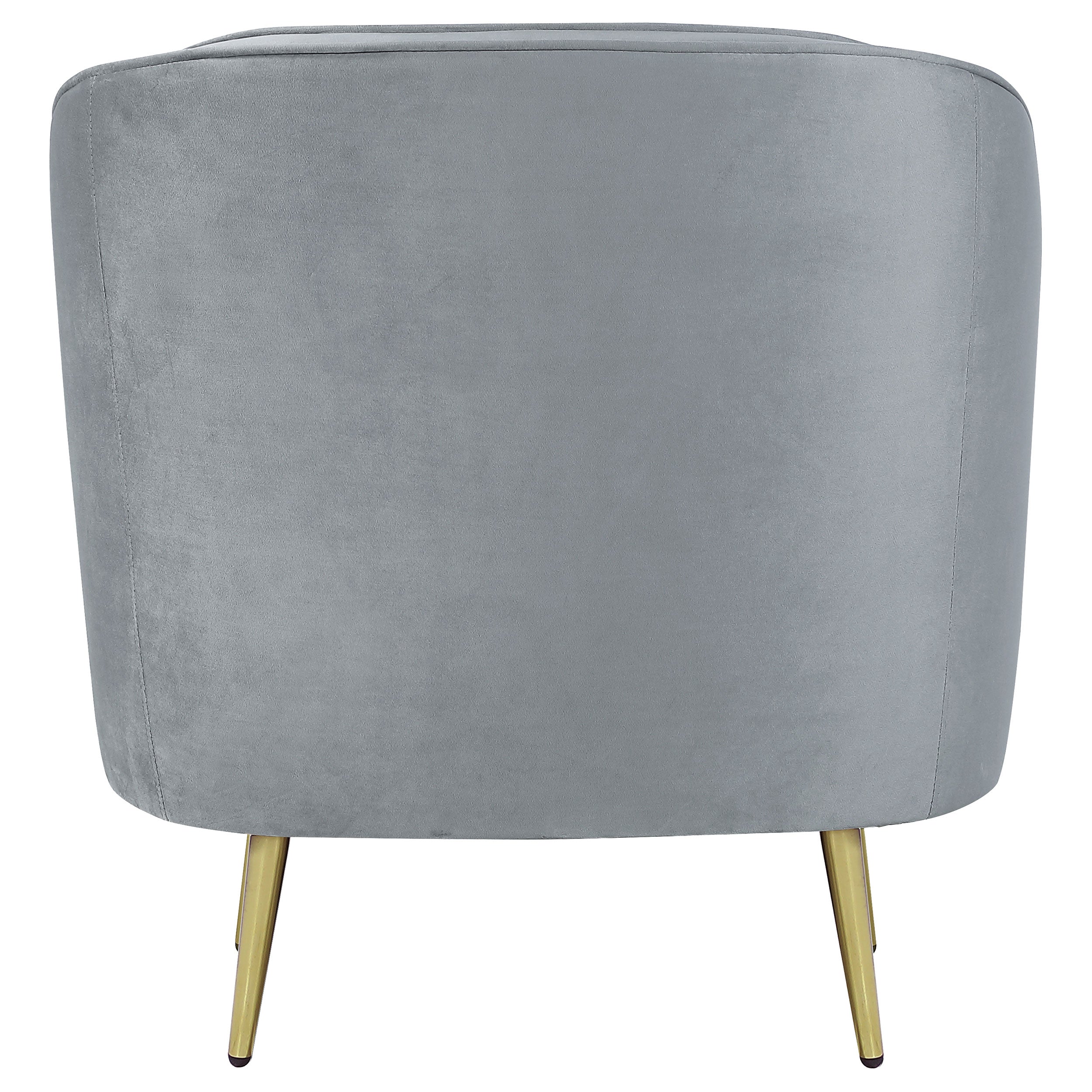 Sophia Upholstered Channel Tufted Barrel Accent Chair Grey