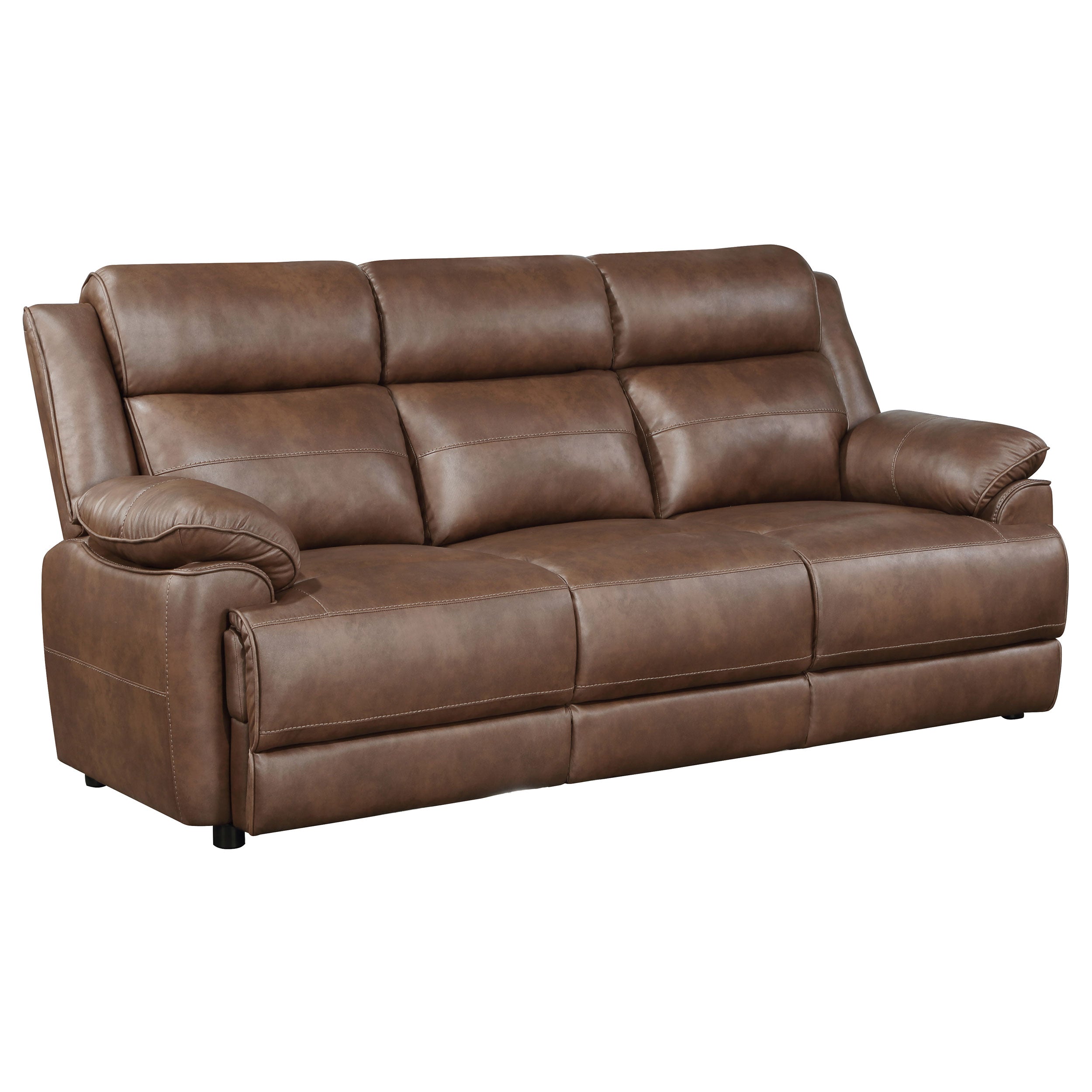 Dar Furniture - Coaster - Ellington Upholstered Padded Arm Sofa Dark Brown - 508281