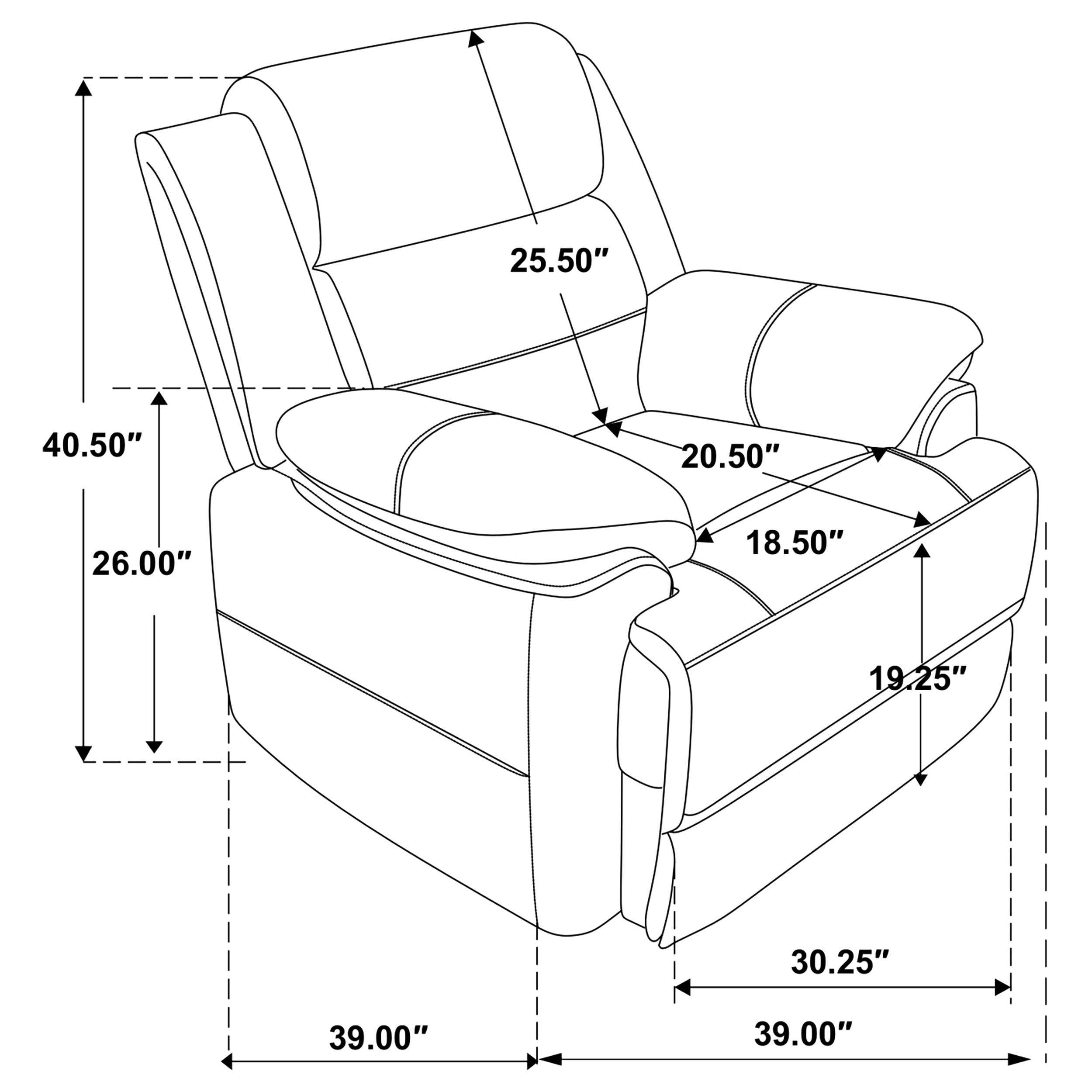 Ellington Upholstered Padded Arm Accent Chair Dark Brown
