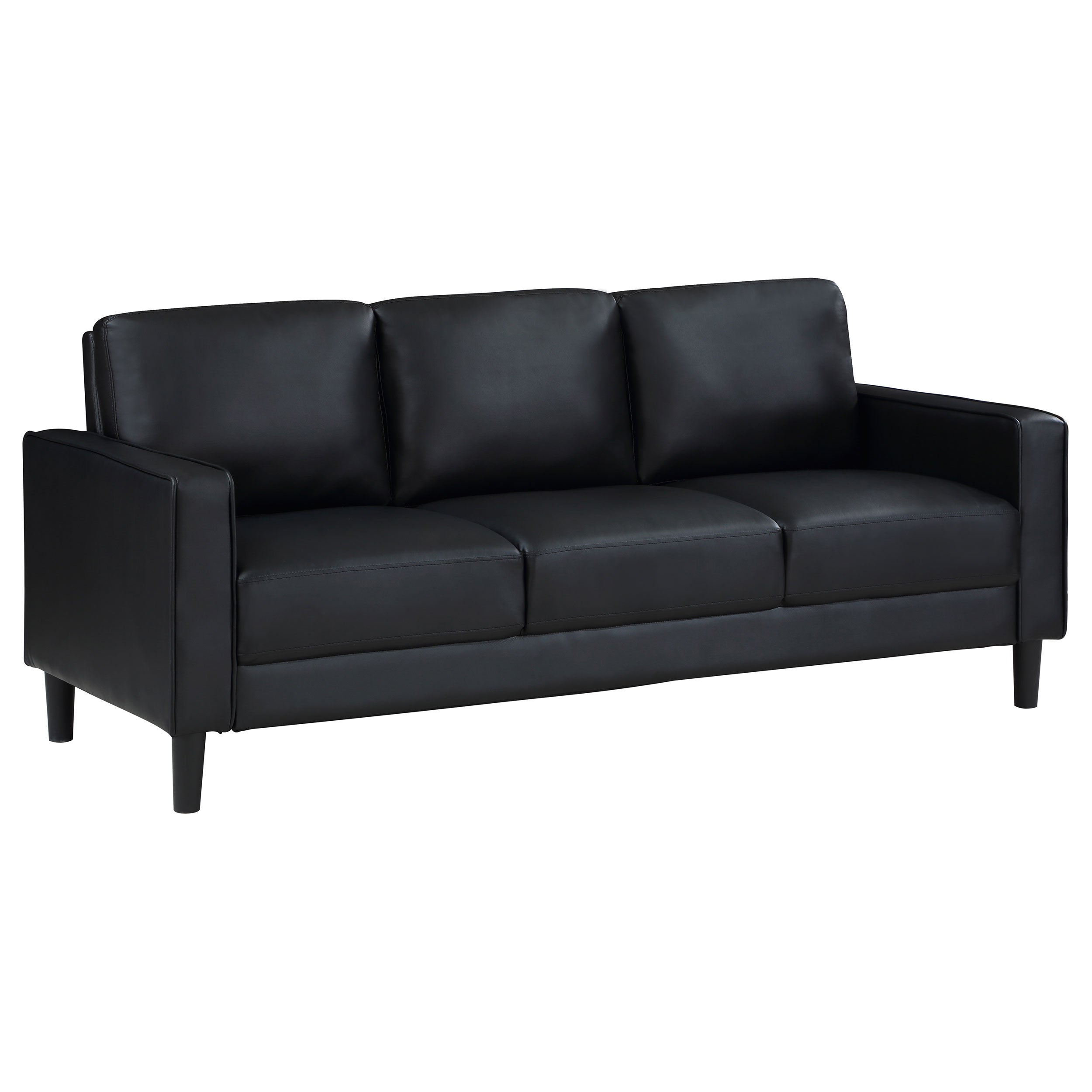 Dar Furniture - Coaster - Ruth Upholstered Track Arm Sofa Black - 508361
