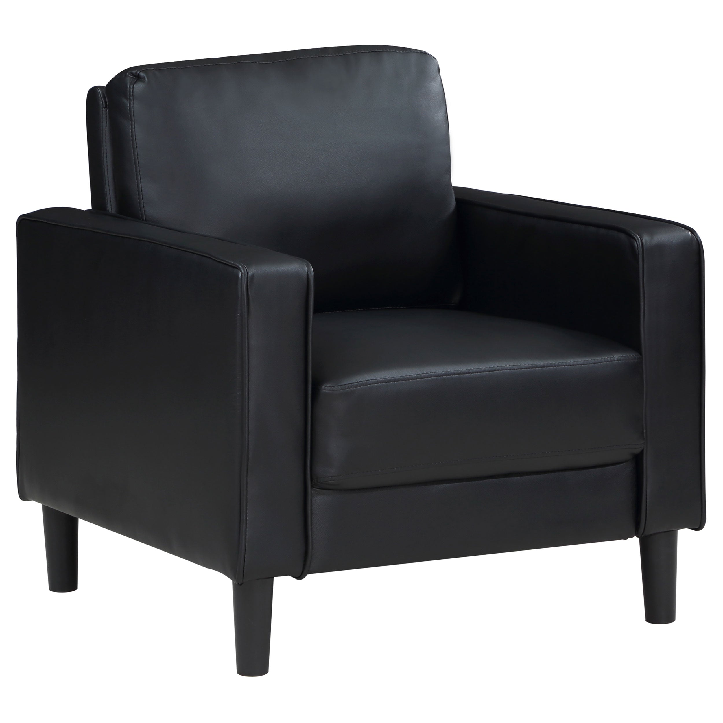 Dar Furniture - Coaster - Ruth Upholstered Track Arm Accent Chair Black - 508363